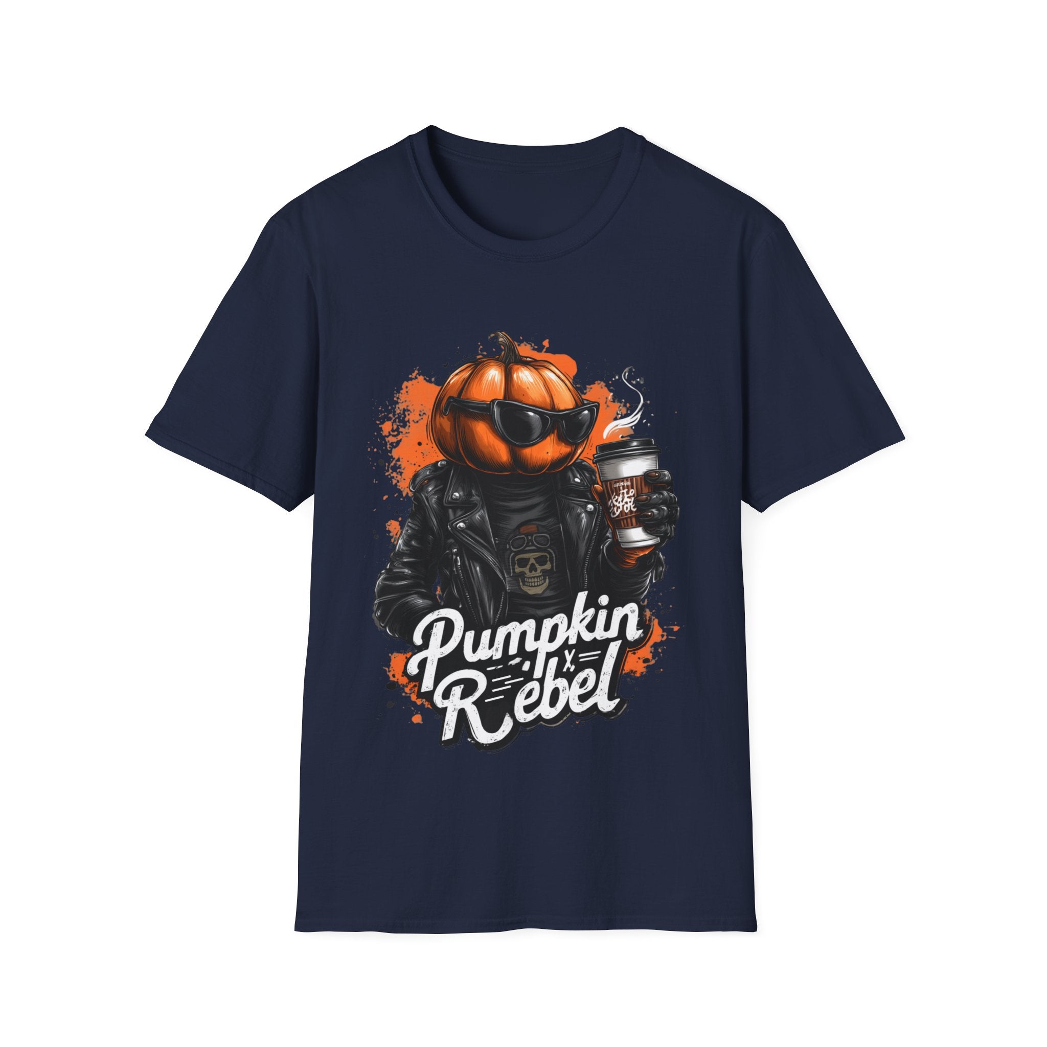 Pumpkin Rebel - Funny Halloween T-Shirt | Positive Spooky Season Graphic Tee - Unisex Softstyle T-Shirt