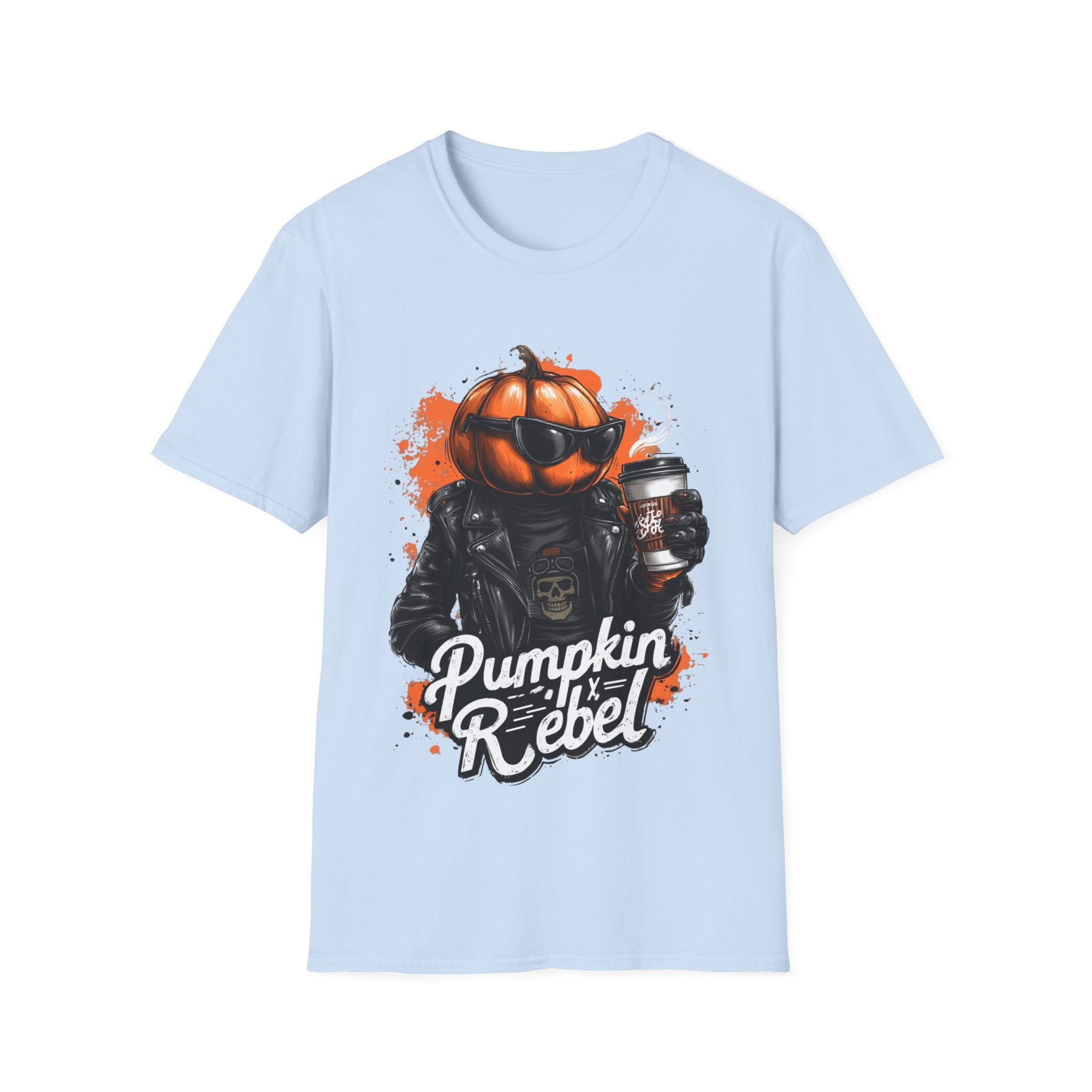 Pumpkin Rebel - Funny Halloween T-Shirt | Positive Spooky Season Graphic Tee - Unisex Softstyle T-Shirt