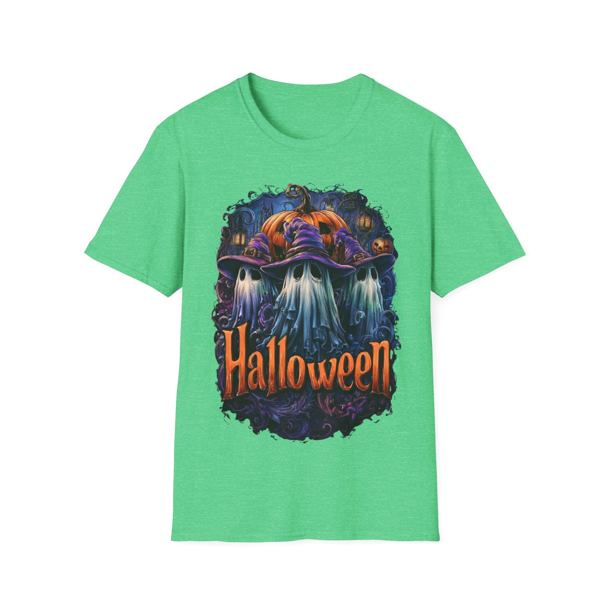 Witch Hat Ghosts Halloween Shirt – Spooky Pumpkin Ghost Tee, Cute Haunted Aesthetic Fall Graphic Tee