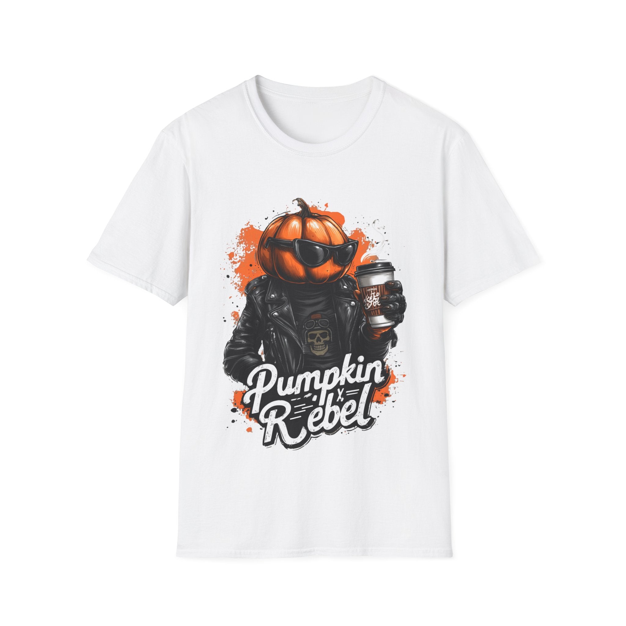 Pumpkin Rebel - Funny Halloween T-Shirt | Positive Spooky Season Graphic Tee - Unisex Softstyle T-Shirt