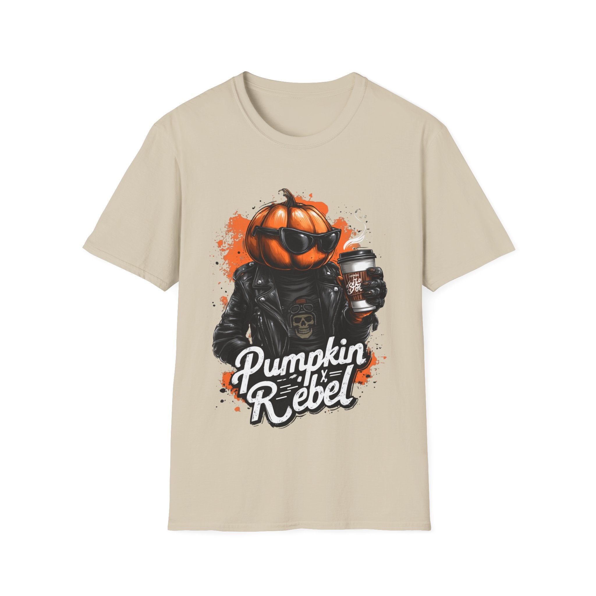 Pumpkin Rebel - Funny Halloween T-Shirt | Positive Spooky Season Graphic Tee - Unisex Softstyle T-Shirt