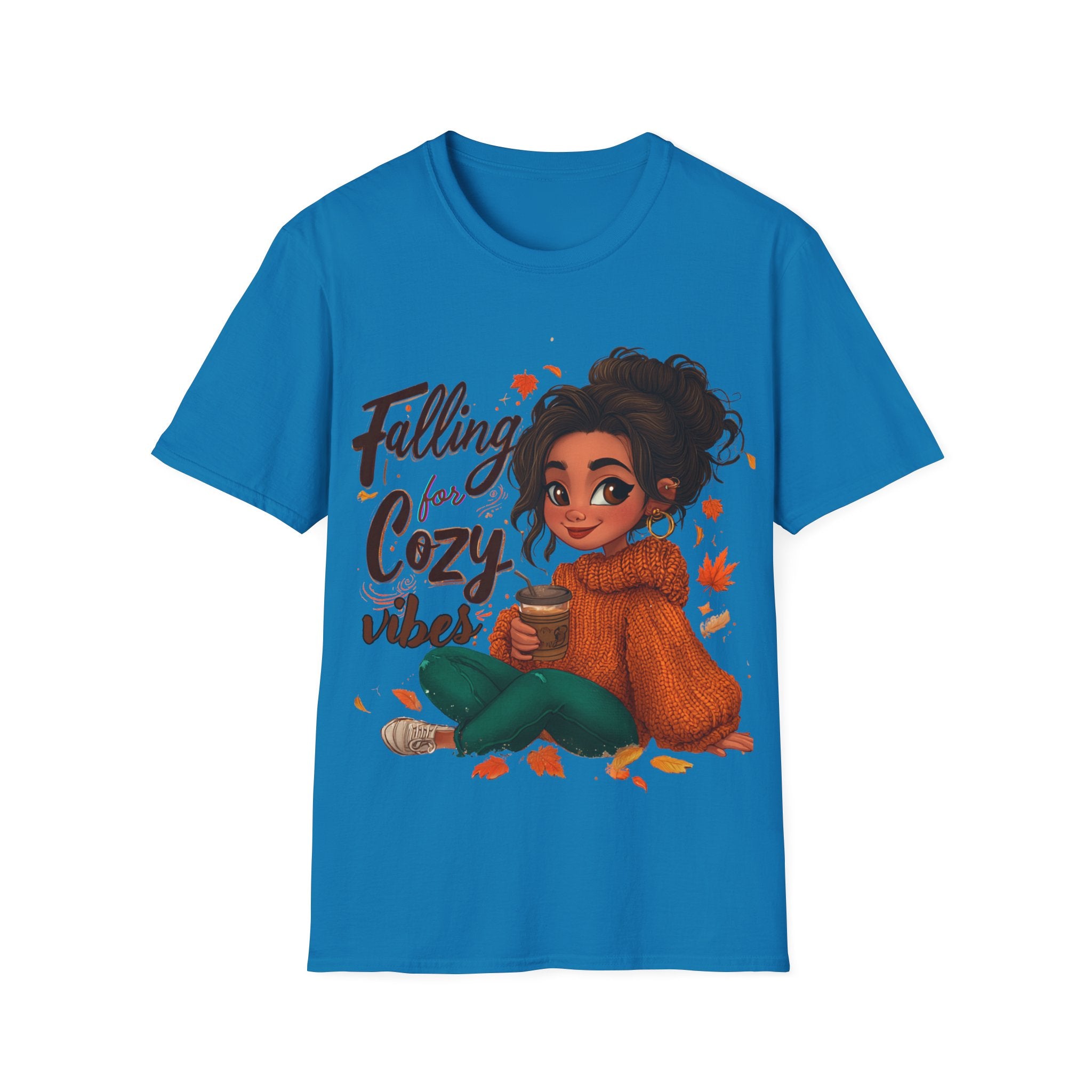 Falling Cozy Vibes Shirt | Cute Fall T-Shirt | Cozy Autumn Graphic Tee | Pumpkin Season Outfit | Unisex Top