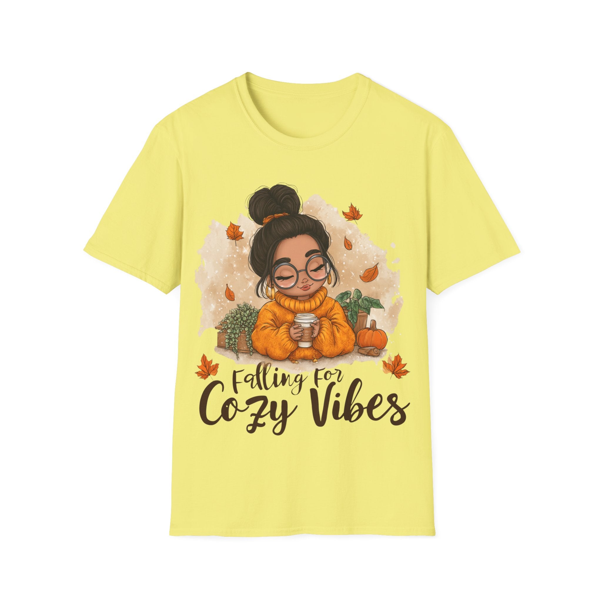 Falling Cozy Vibes Shirt | Autumn T-Shirt | Cozy Fall Graphic Tee | Cute Pumpkin Season Outfit | Unisex Top