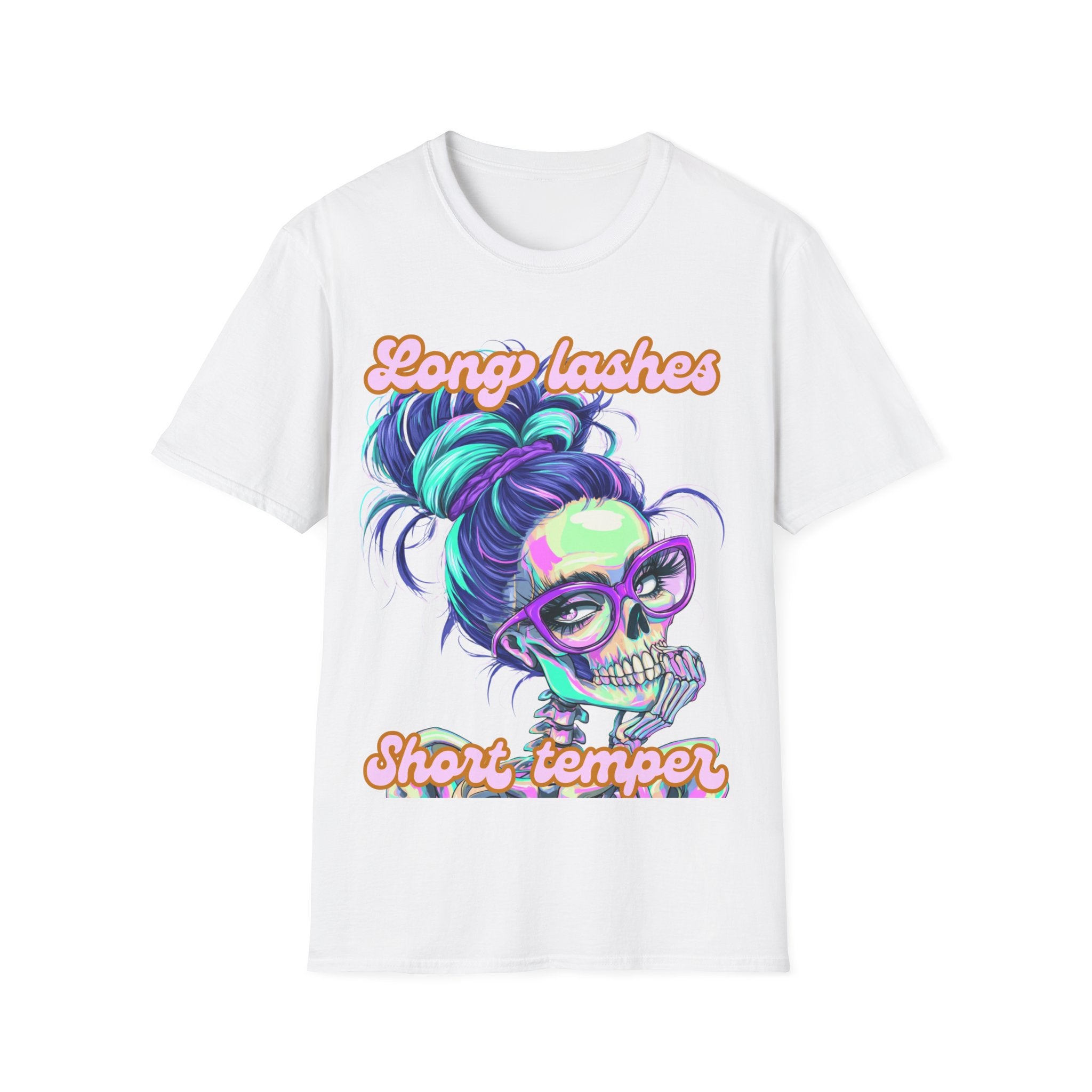 Long Lashes Short Temper Shirt | Funny Makeup T-Shirt | Sassy Beauty Graphic Tee | Lash Lover Gift | Unisex Top