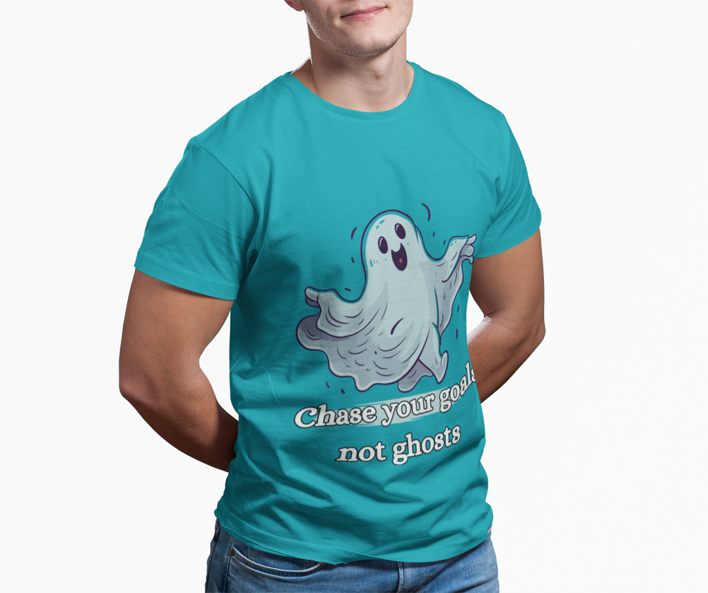 Chase Your Goals Not Ghosts Shirt – Funny Motivational Halloween Graphic Tee