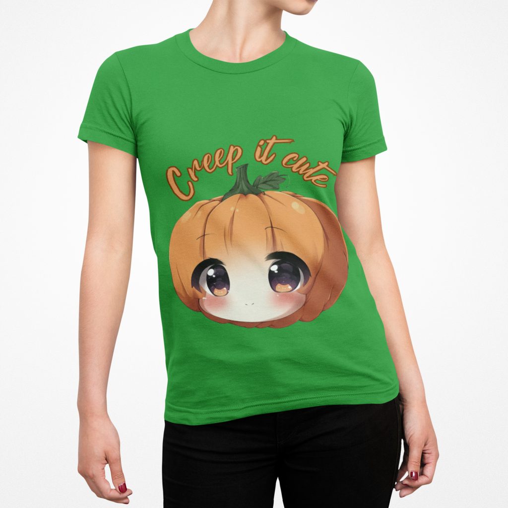 Creep It Cute Halloween T-Shirt – Fun Spooky Season Graphic Tee | Cute  pumpkin head Shirt