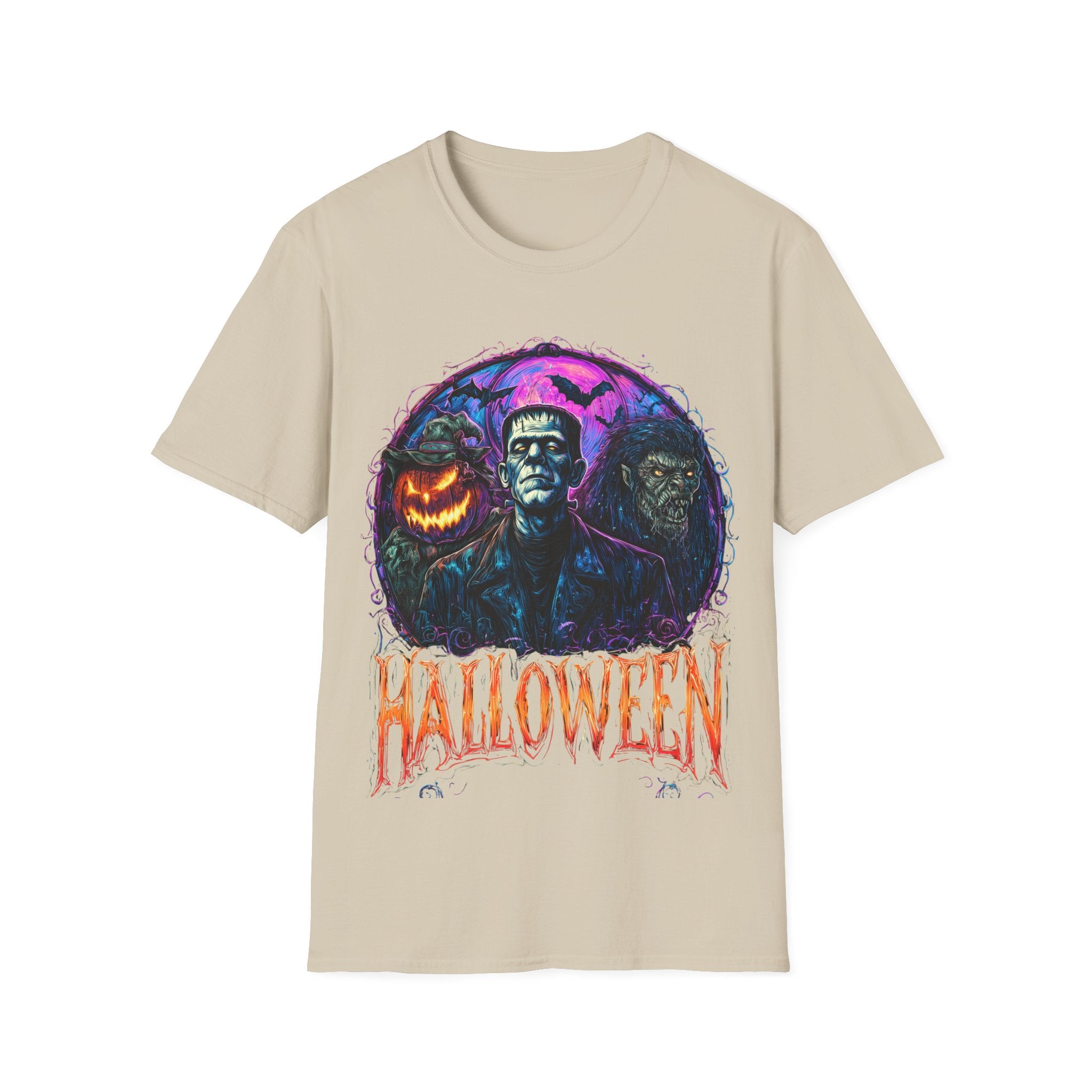 Frankenstein Scary Halloween Shirt – Ghosts, Pumpkins & Horror Graphic Tee