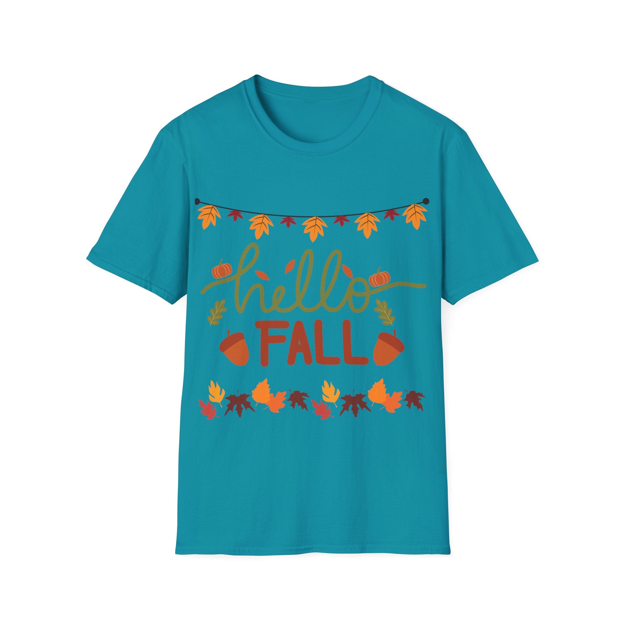 Hello Fall T-Shirt – Cute Autumn Graphic Tee | Cozy Pumpkin Season Unisex Shir