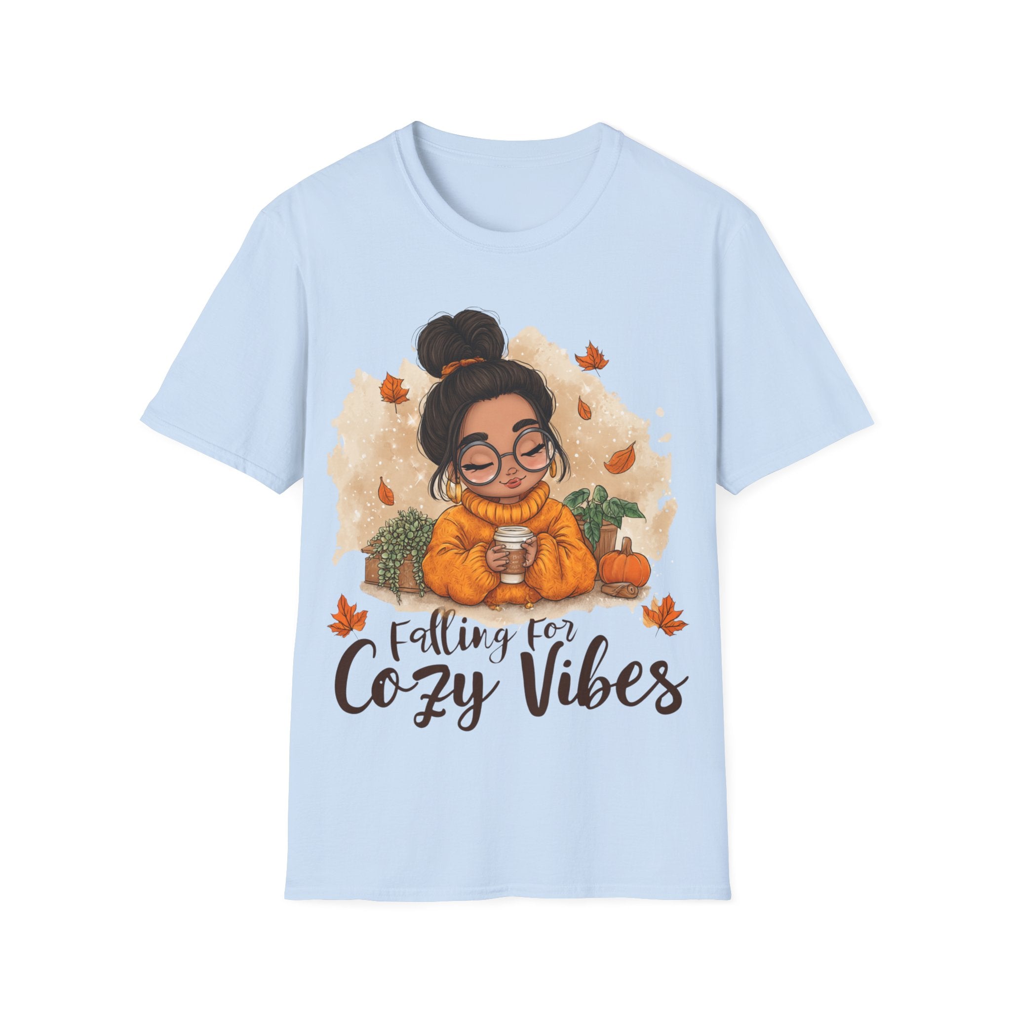 Falling Cozy Vibes Shirt | Autumn T-Shirt | Cozy Fall Graphic Tee | Cute Pumpkin Season Outfit | Unisex Top