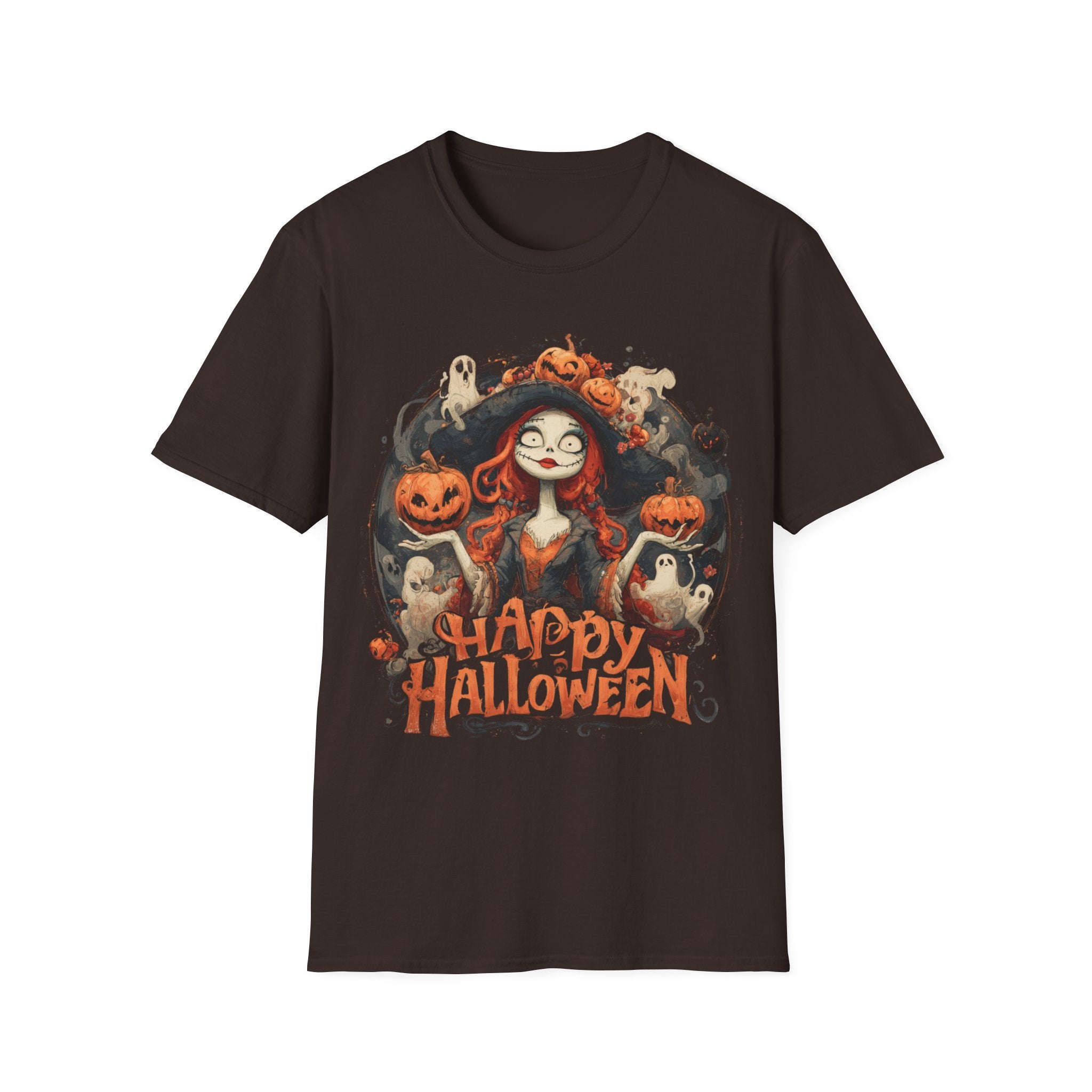 Happy Halloween Witch Shirt – Spooky Cute Pumpkin Witch Tee, Vintage Halloween Aesthetic Graphic Shirt