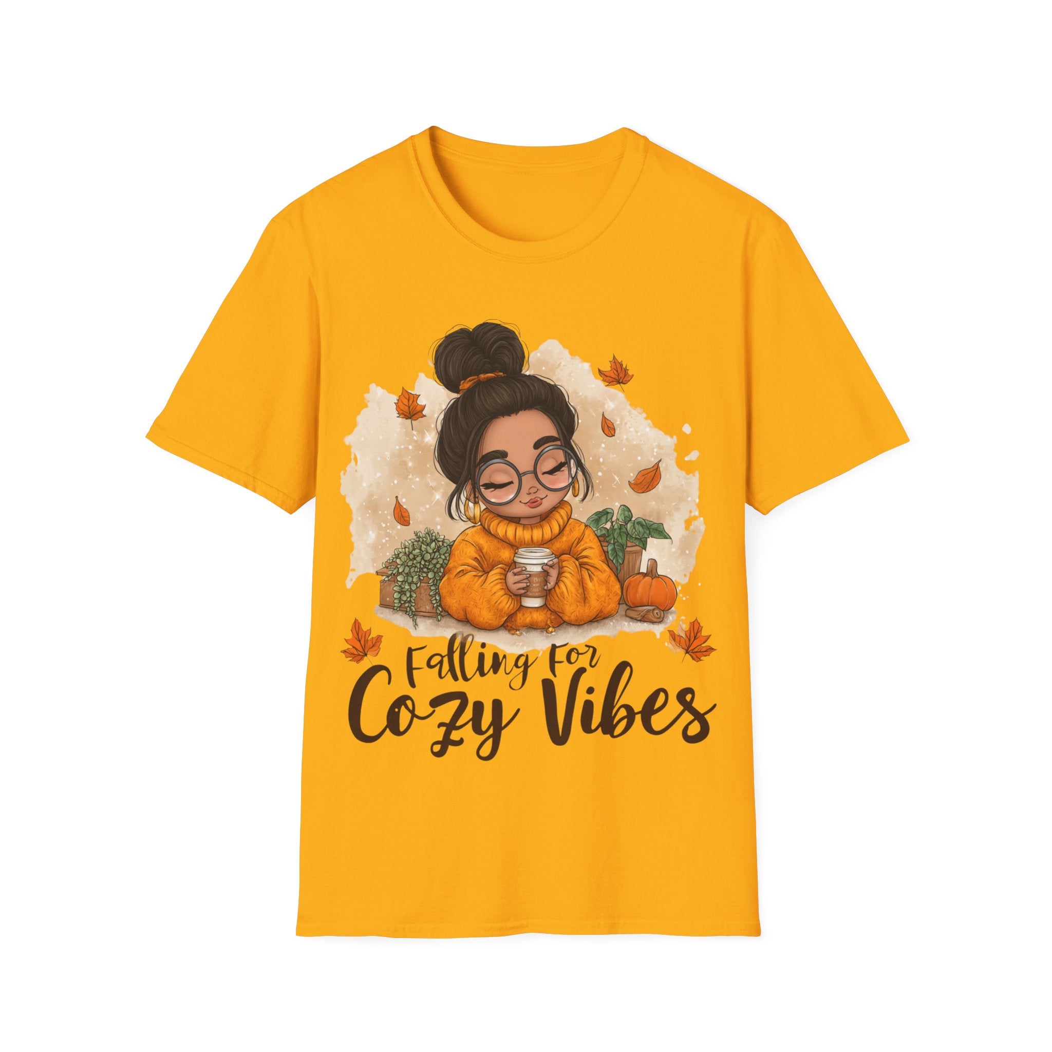 Falling Cozy Vibes Shirt | Autumn T-Shirt | Cozy Fall Graphic Tee | Cute Pumpkin Season Outfit | Unisex Top