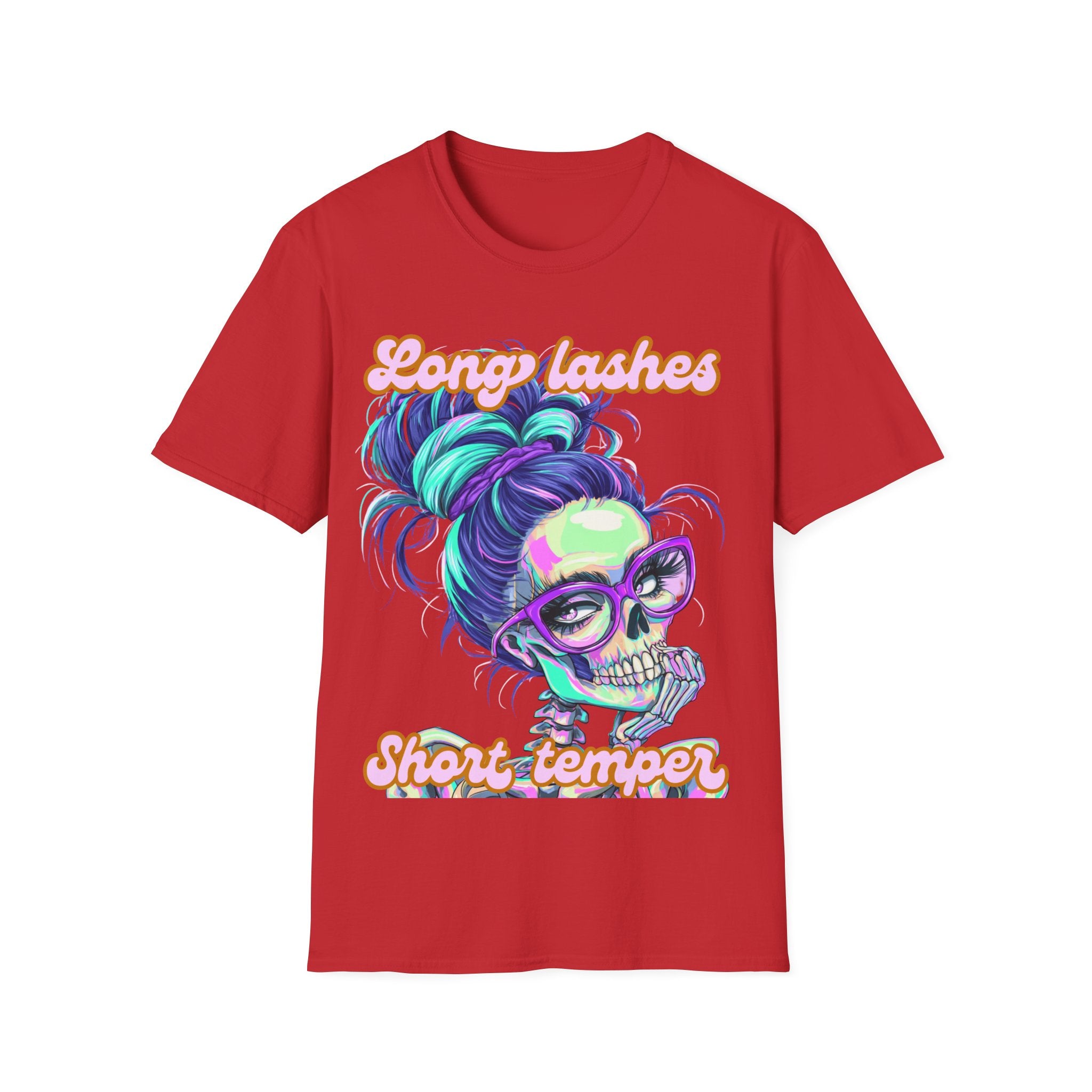 Long Lashes Short Temper Shirt | Funny Makeup T-Shirt | Sassy Beauty Graphic Tee | Lash Lover Gift | Unisex Top