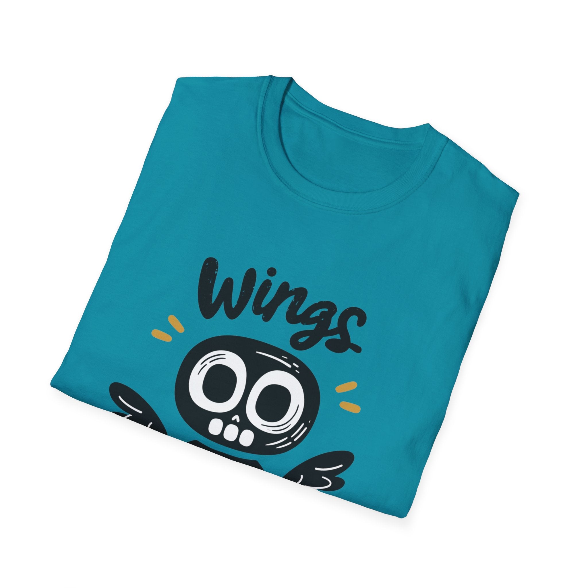 Wing Out for LOVE T-Shirt – Positive Halloween Graphic Tee | Unisex Softstyle Cotton Shirt