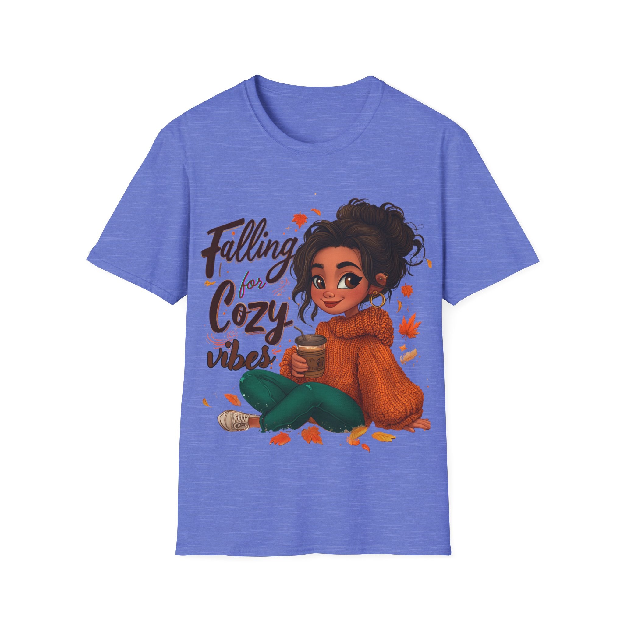 Falling Cozy Vibes Shirt | Cute Fall T-Shirt | Cozy Autumn Graphic Tee | Pumpkin Season Outfit | Unisex Top