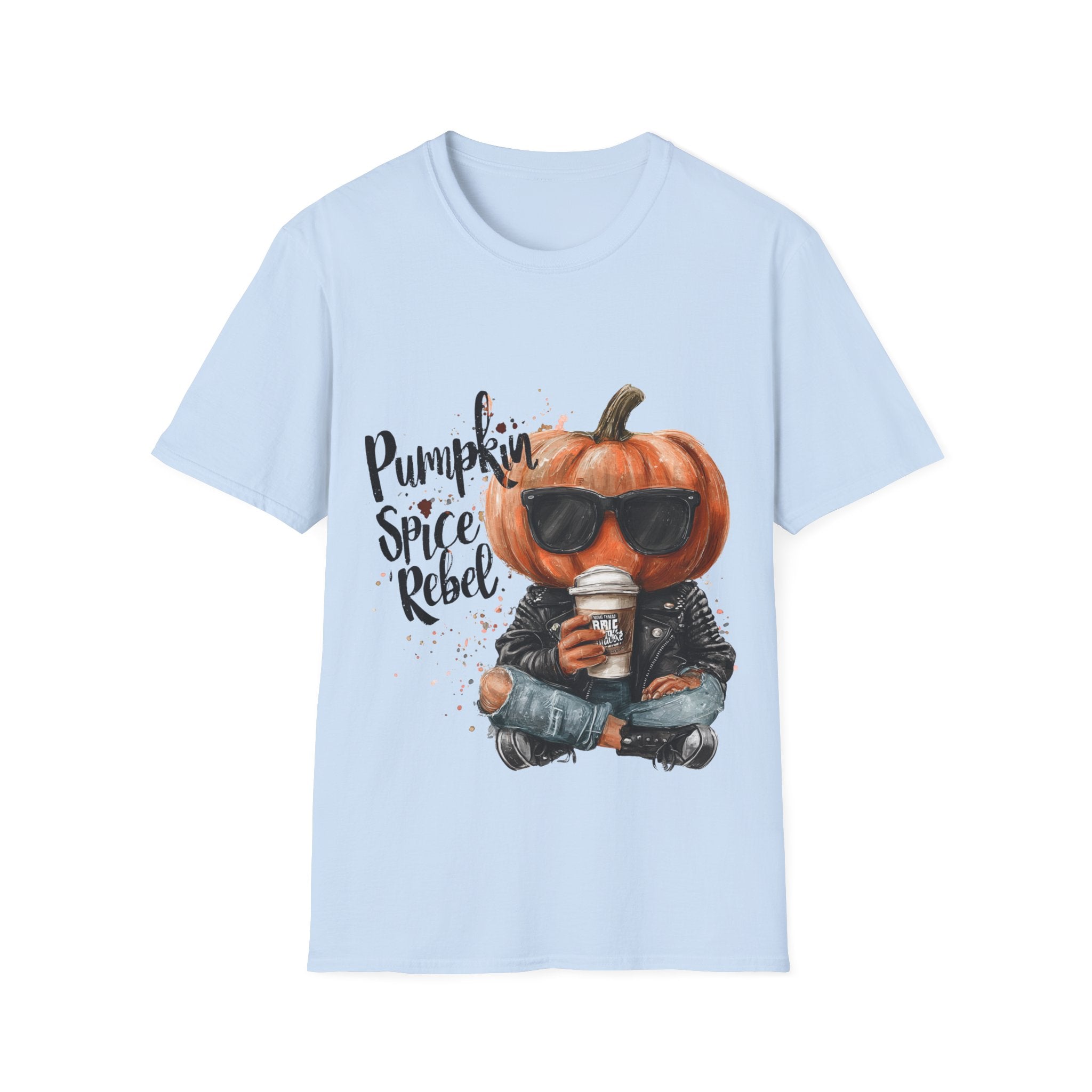 Funny Spooky Tee – Pumpkin Spice Rebel Halloween Graphic Shirt - Unisex Softstyle T-Shirt