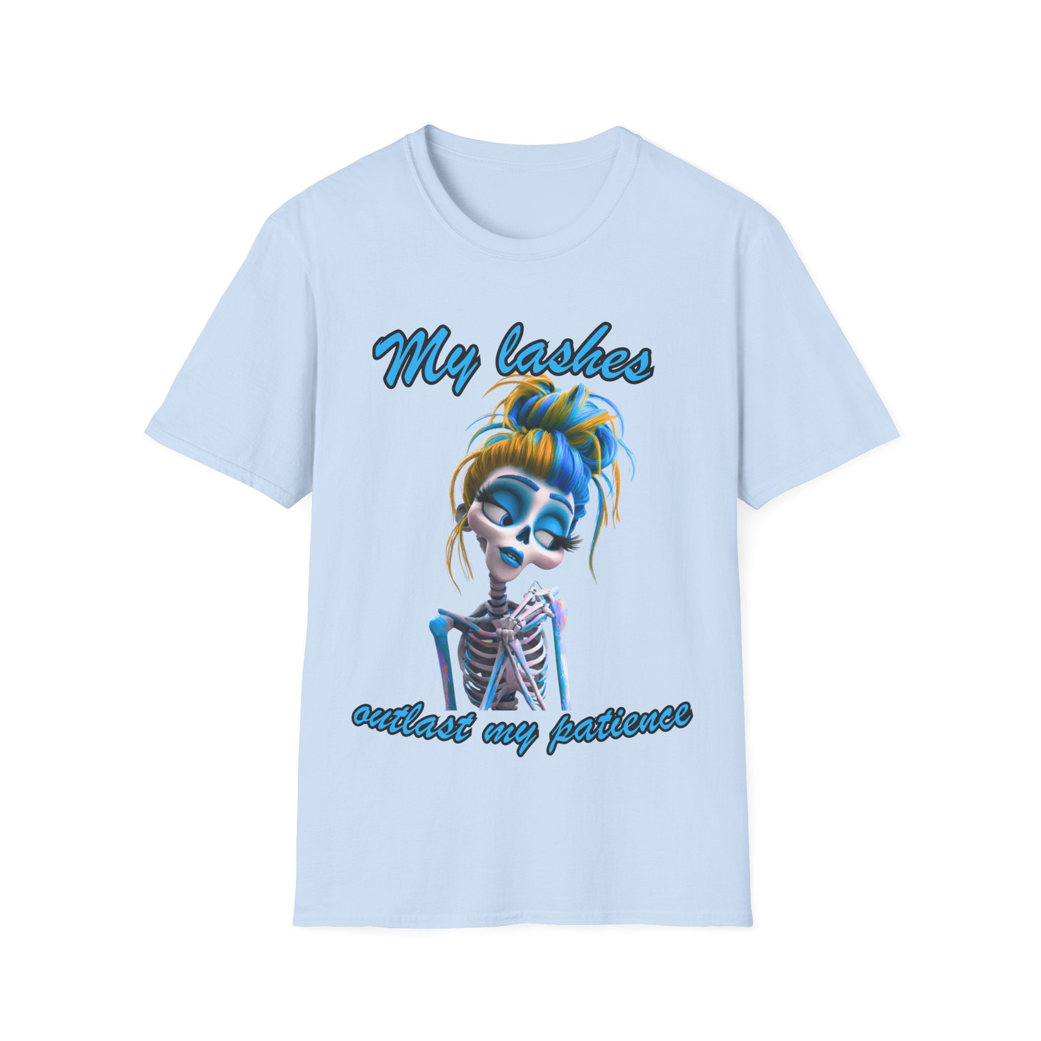 My Lashes Outlast My Patience T-Shirt – Funny Sassy Makeup Graphic Tee | Unisex Cotton Shirt