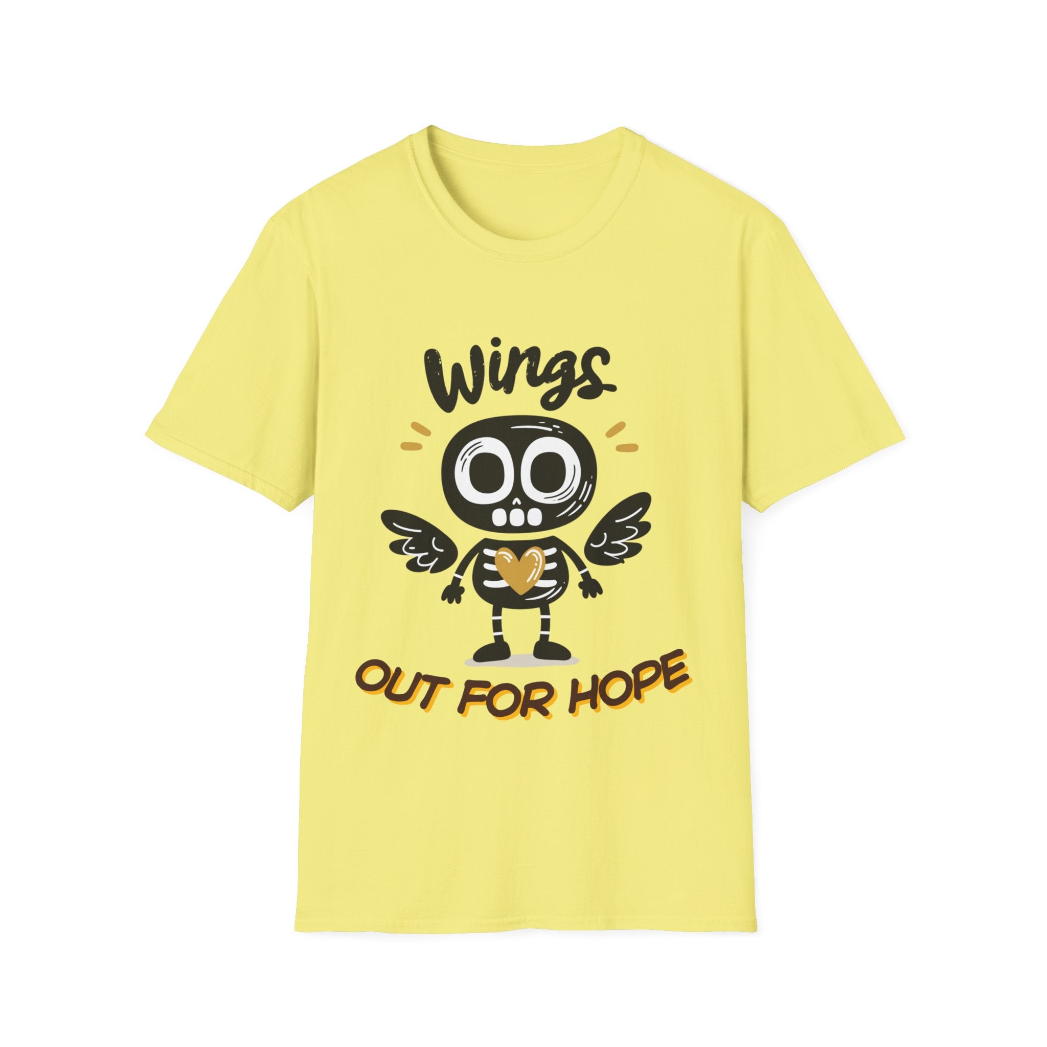 Wing Out for LOVE T-Shirt – Positive Halloween Graphic Tee | Unisex Softstyle Cotton Shirt