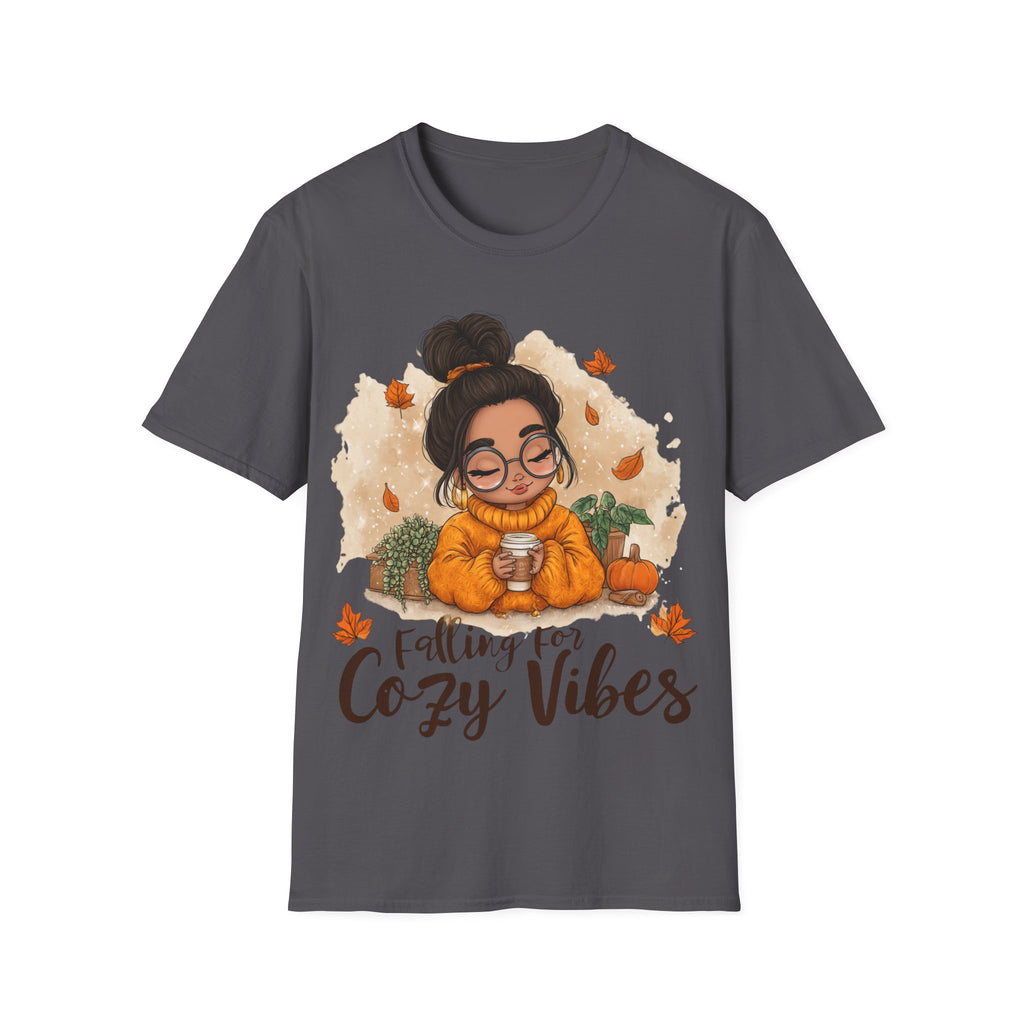 Falling Cozy Vibes Shirt | Autumn T-Shirt | Cozy Fall Graphic Tee | Cute Pumpkin Season Outfit | Unisex Top