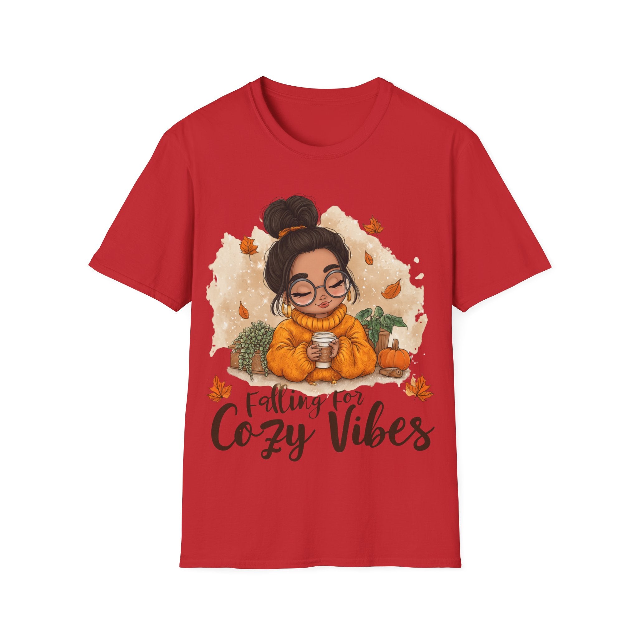 Falling Cozy Vibes Shirt | Autumn T-Shirt | Cozy Fall Graphic Tee | Cute Pumpkin Season Outfit | Unisex Top