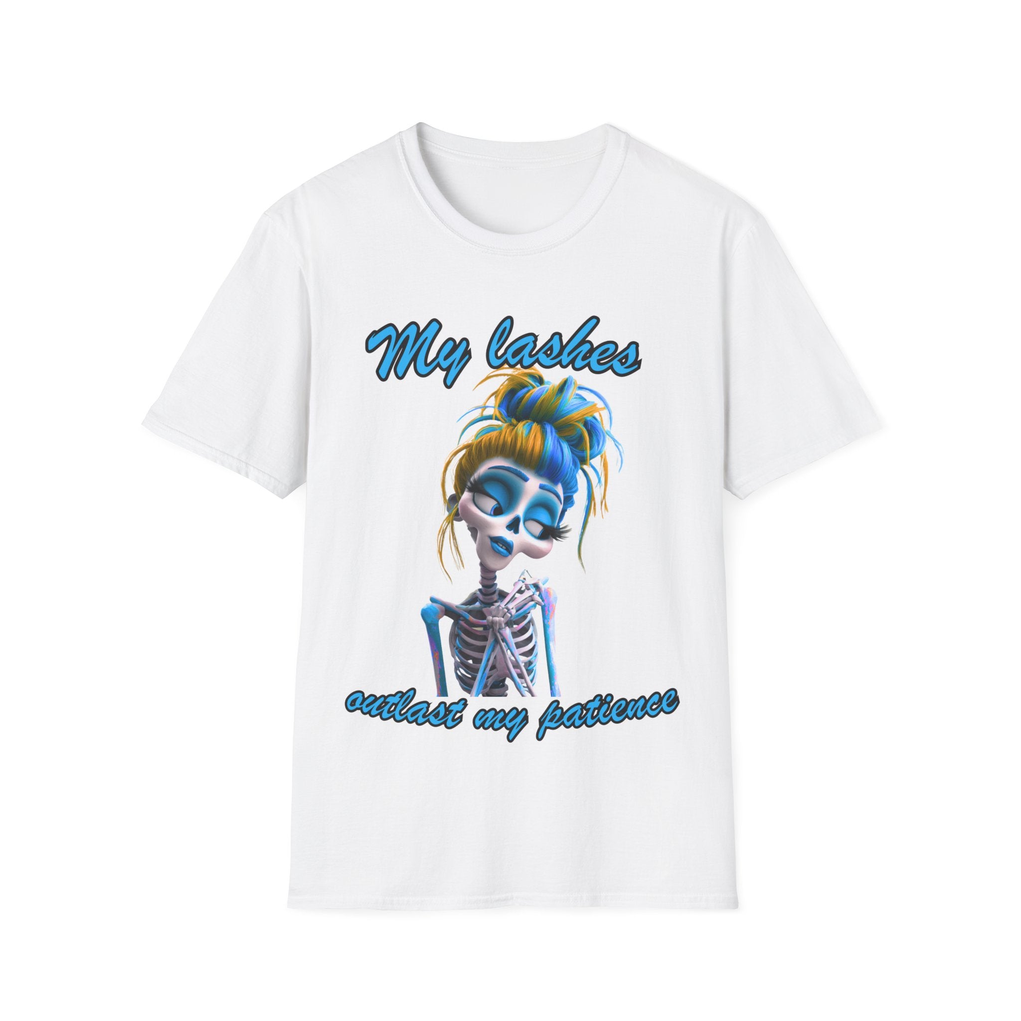 My Lashes Outlast My Patience T-Shirt – Funny Sassy Makeup Graphic Tee | Unisex Cotton Shirt
