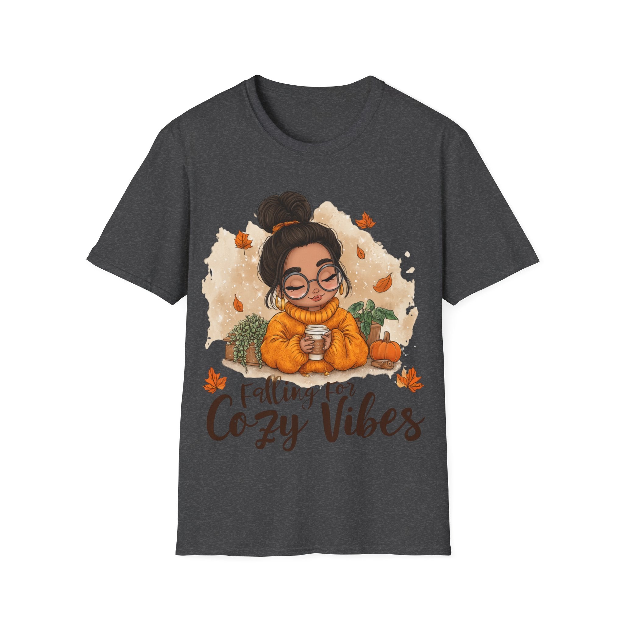 Falling Cozy Vibes Shirt | Autumn T-Shirt | Cozy Fall Graphic Tee | Cute Pumpkin Season Outfit | Unisex Top
