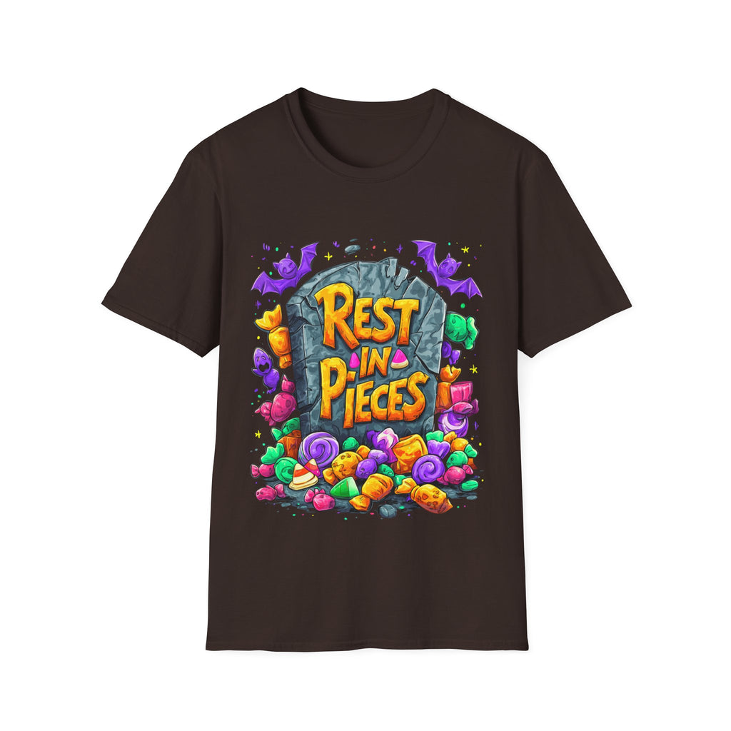 Rest in Pieces T-Shirt – Funny Halloween Graphic Tee | Unisex Cotton Softstyle Shirt