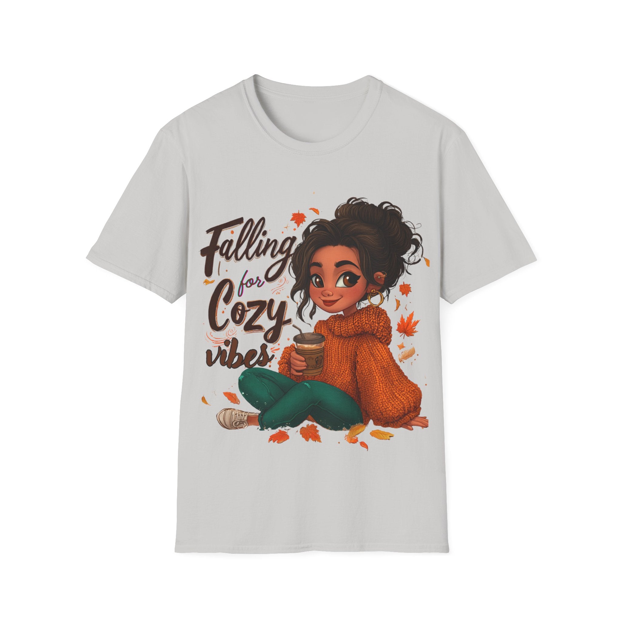 Falling Cozy Vibes Shirt | Cute Fall T-Shirt | Cozy Autumn Graphic Tee | Pumpkin Season Outfit | Unisex Top