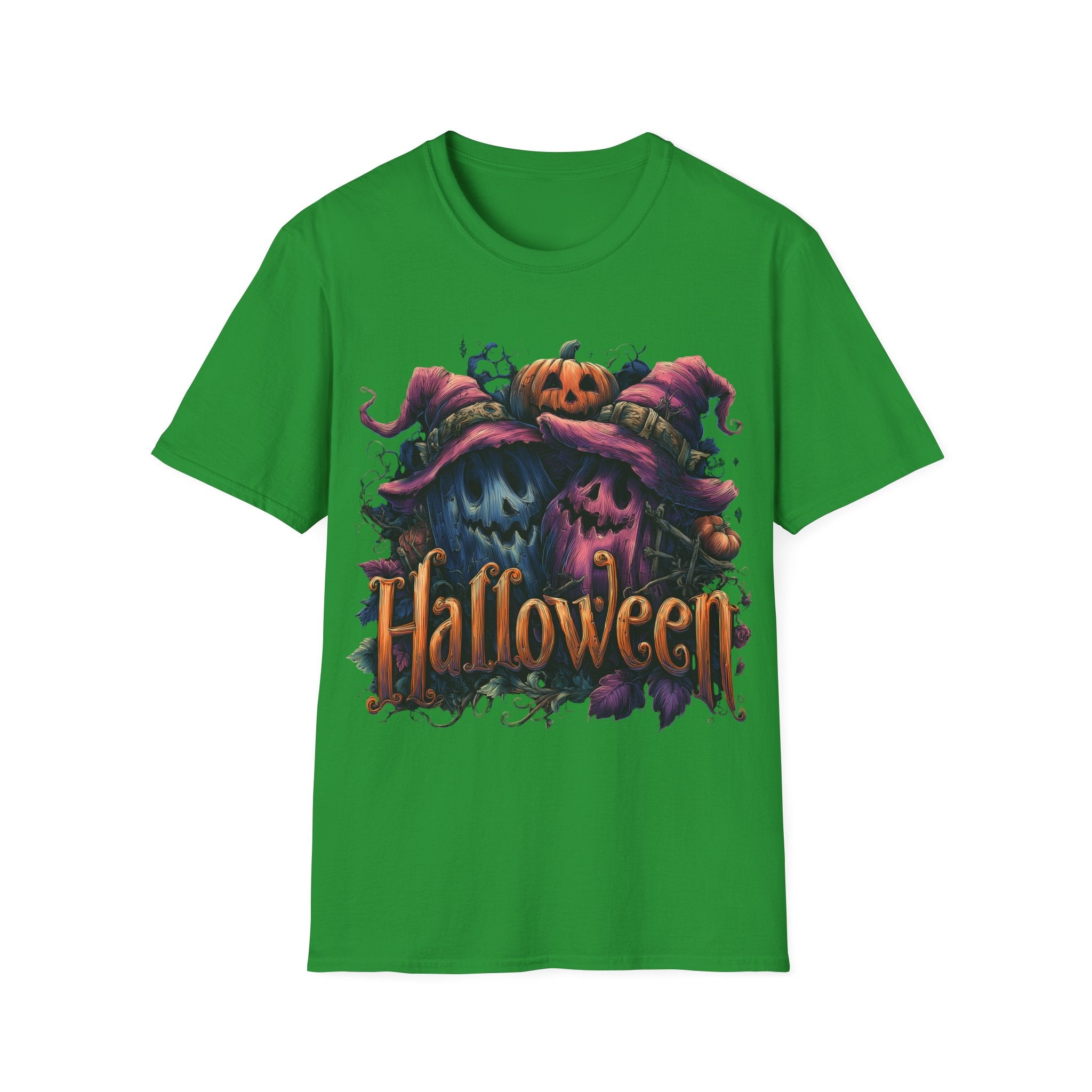 Whimsical Ghost Pumpkins Halloween Shirt – Cute Witch Hat Pumpkin Tee, Spooky Season Aesthetic Graphic Tee