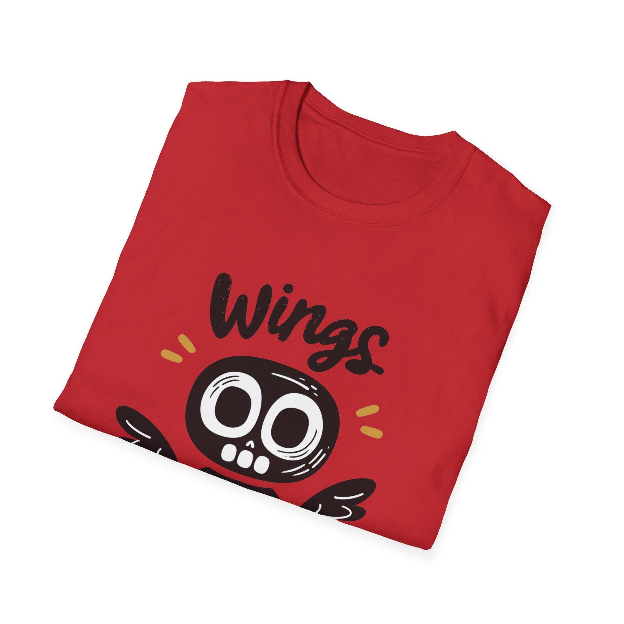 Wing Out for LOVE T-Shirt – Positive Halloween Graphic Tee | Unisex Softstyle Cotton Shirt