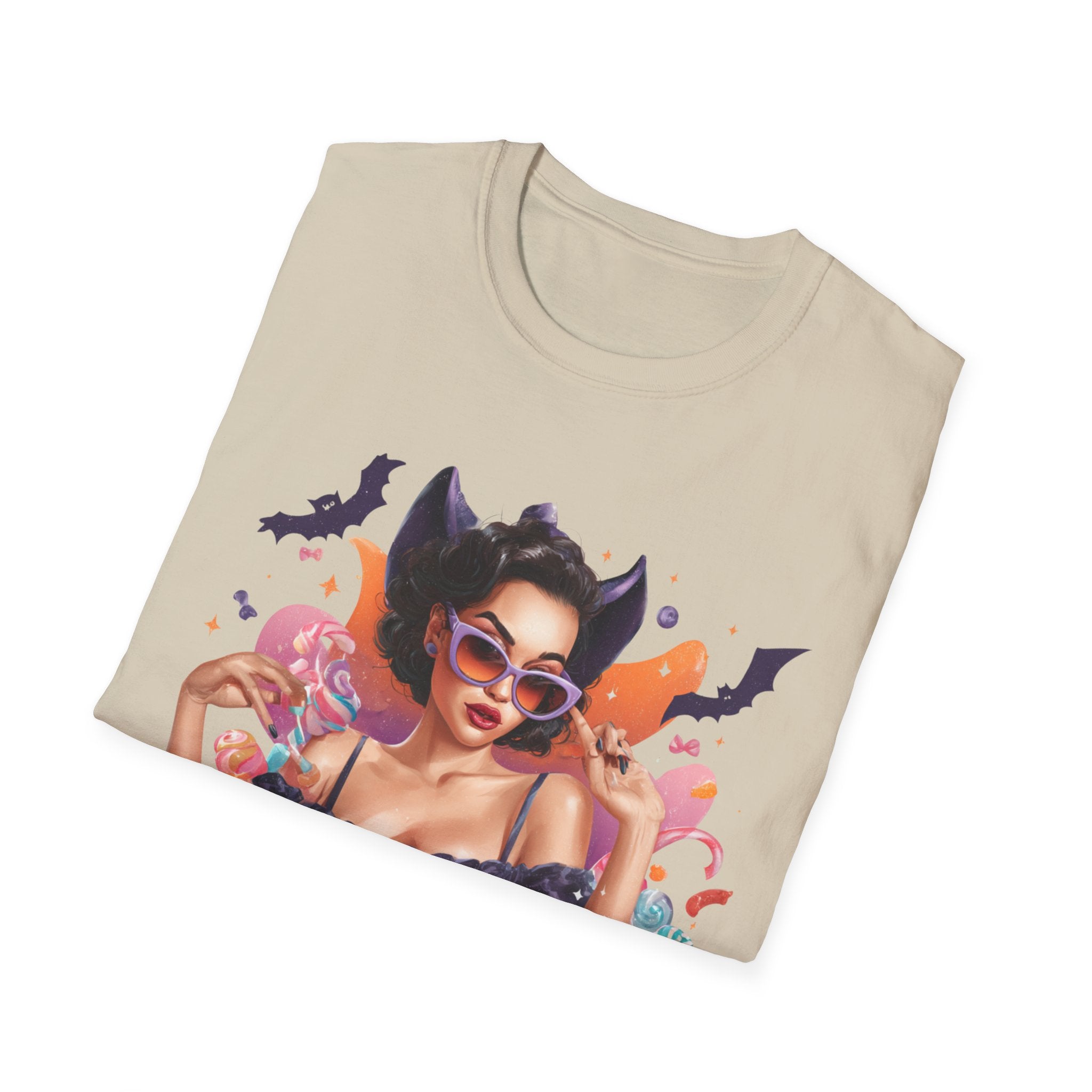 Trick or Treat Ya' Self Graphic Shirt - Witch Aesthetic Shirt – Trendy Halloween Shirt – Unisex Softstyle T-Shirt