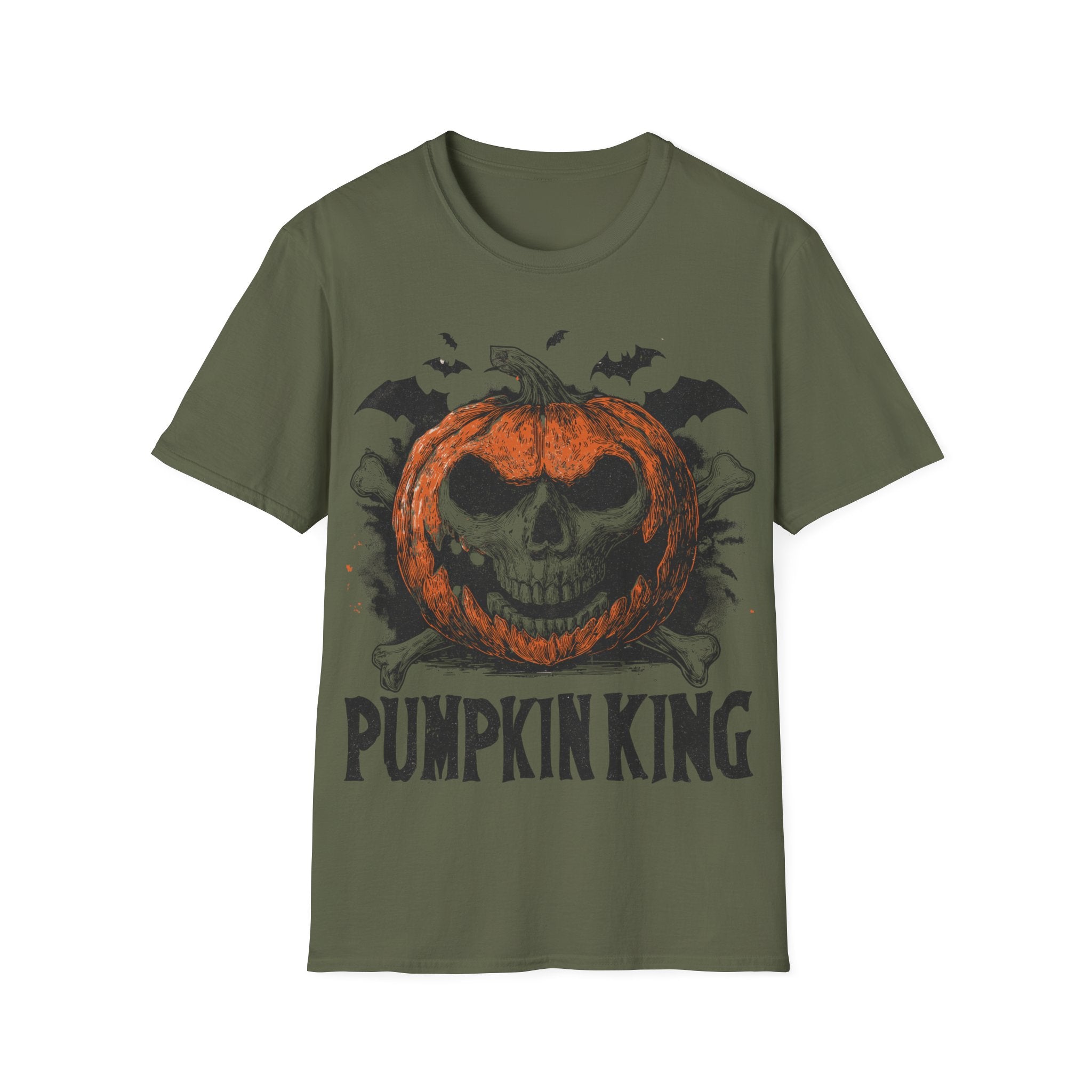 Pumpkin King Halloween Shirt – Gothic Skull Pumpkin Tee, Spooky Skeleton Jack O’Lantern Graphic Shirt
