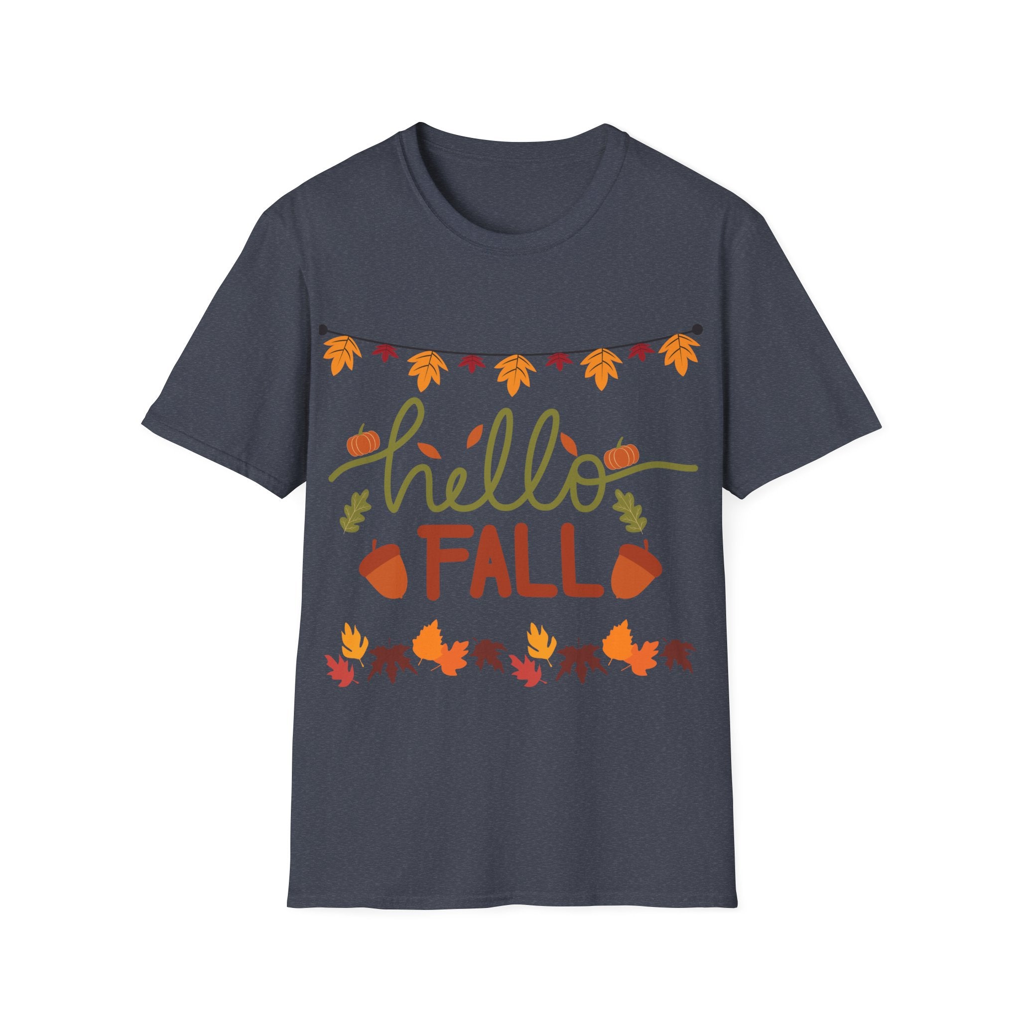 Hello Fall T-Shirt – Cute Autumn Graphic Tee | Cozy Pumpkin Season Unisex Shir