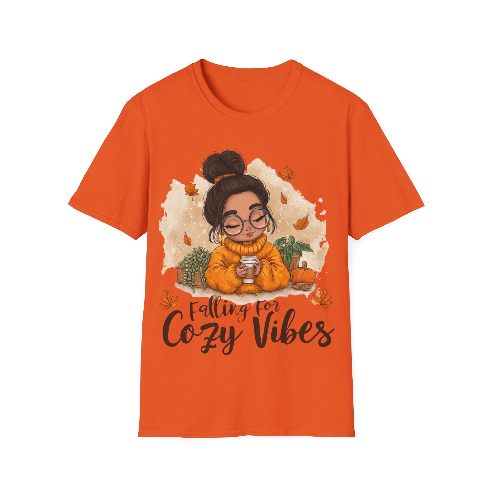 Falling Cozy Vibes Shirt | Autumn T-Shirt | Cozy Fall Graphic Tee | Cute Pumpkin Season Outfit | Unisex Top