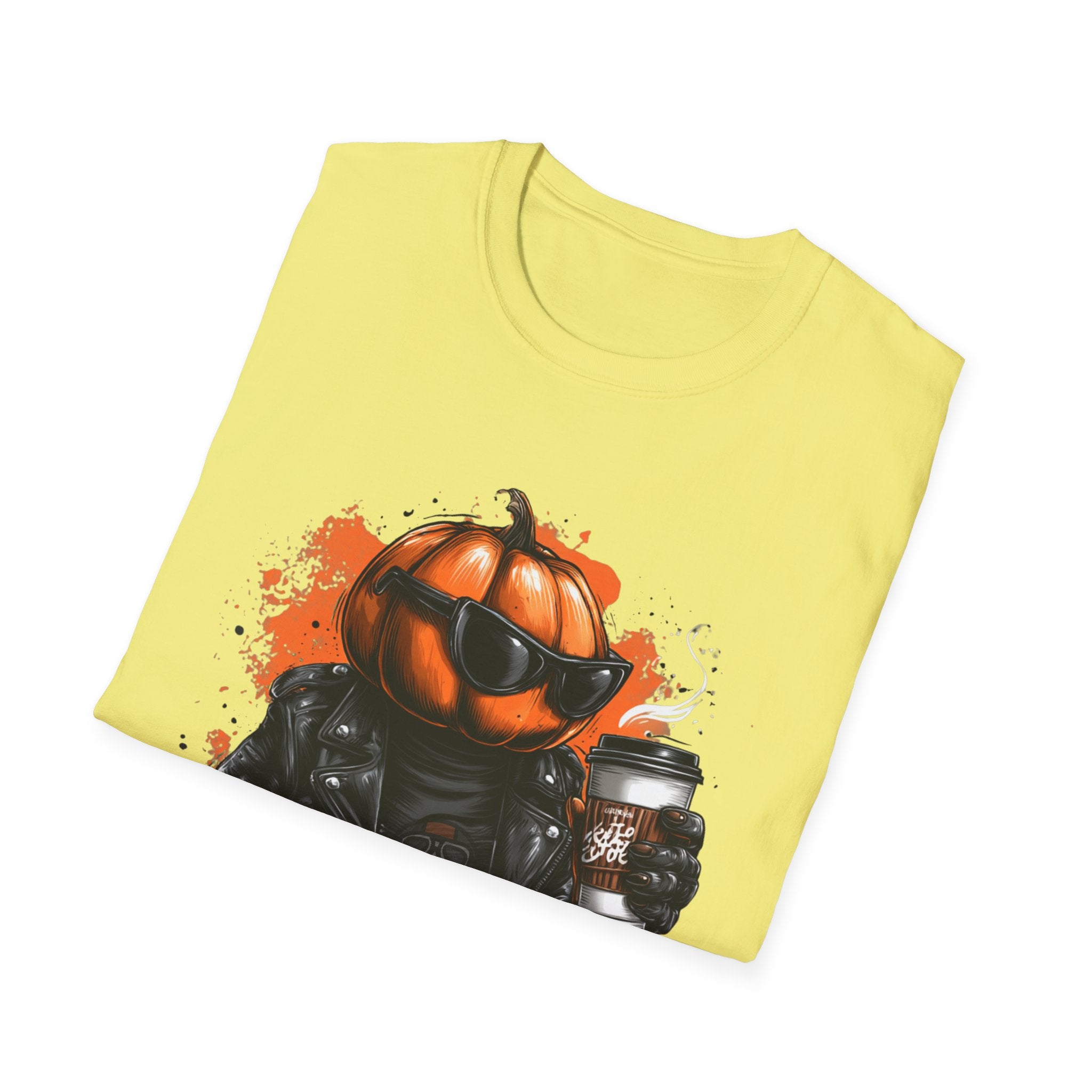 Pumpkin Rebel - Funny Halloween T-Shirt | Positive Spooky Season Graphic Tee - Unisex Softstyle T-Shirt