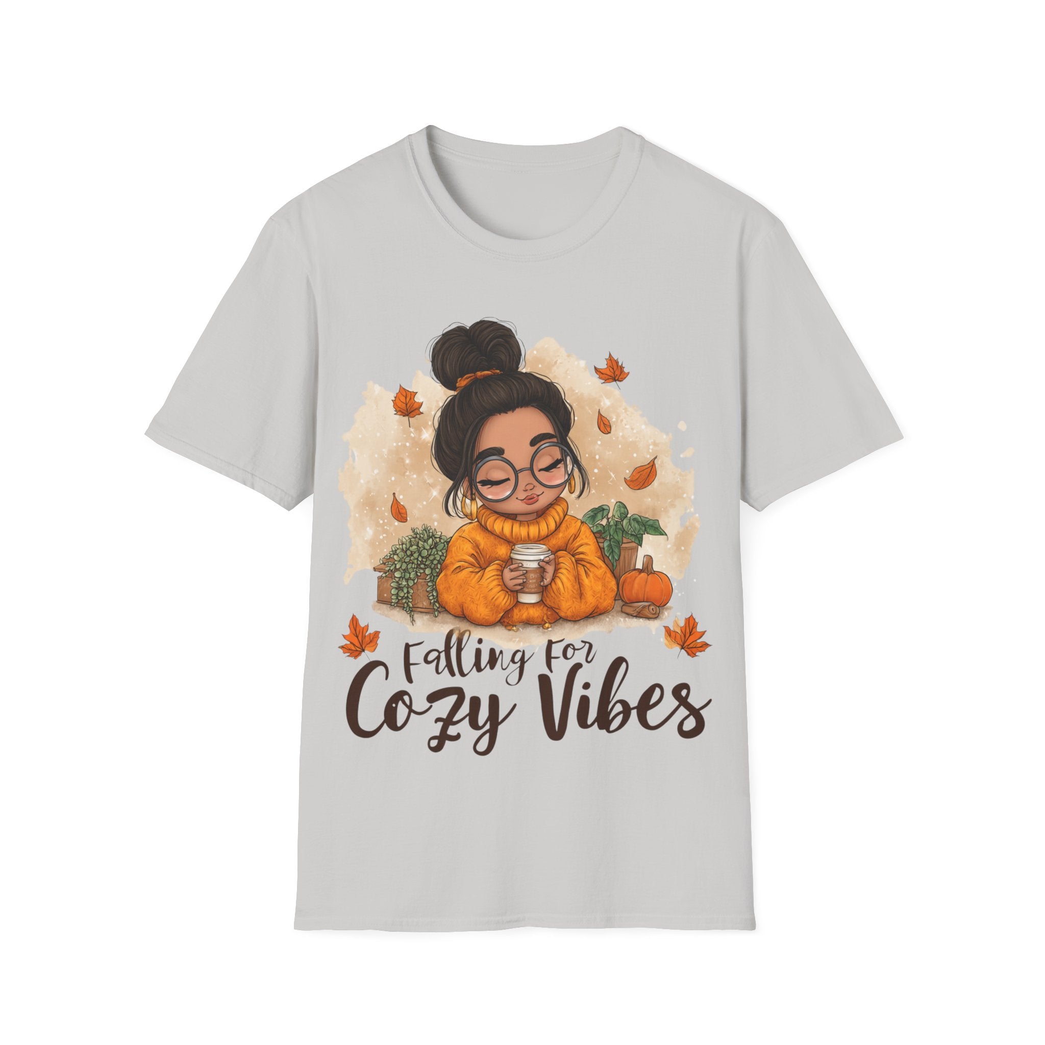 Falling Cozy Vibes Shirt | Autumn T-Shirt | Cozy Fall Graphic Tee | Cute Pumpkin Season Outfit | Unisex Top