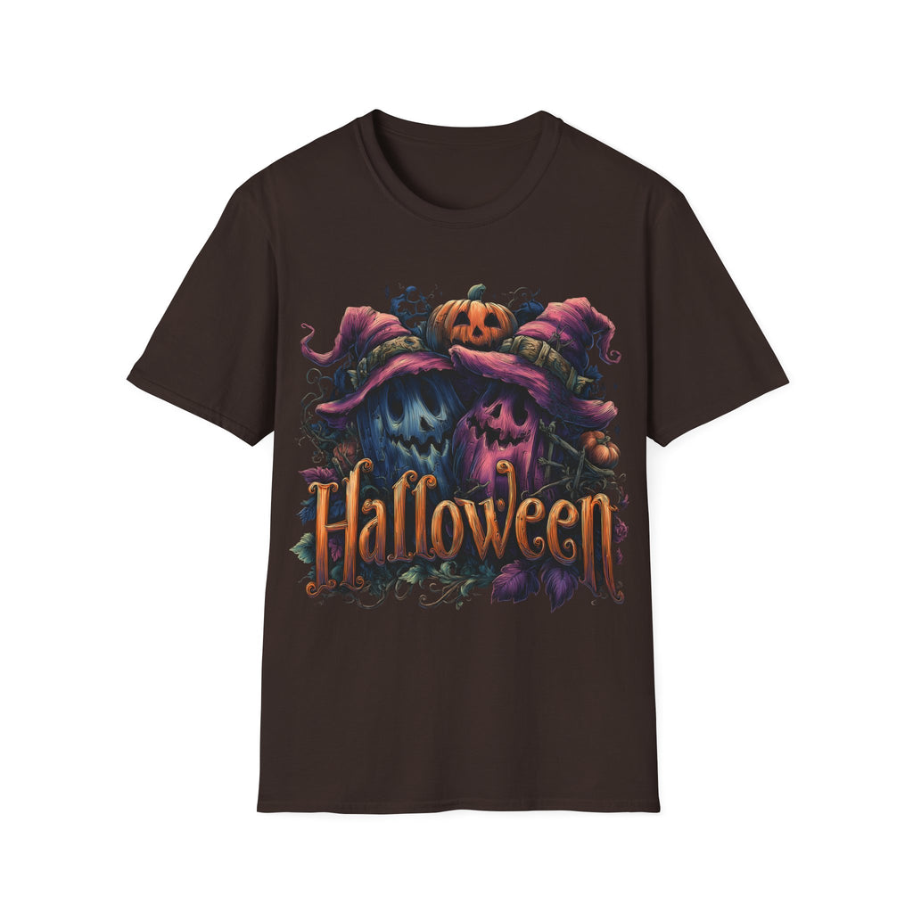 Whimsical Ghost Pumpkins Halloween Shirt – Cute Witch Hat Pumpkin Tee, Spooky Season Aesthetic Graphic Tee