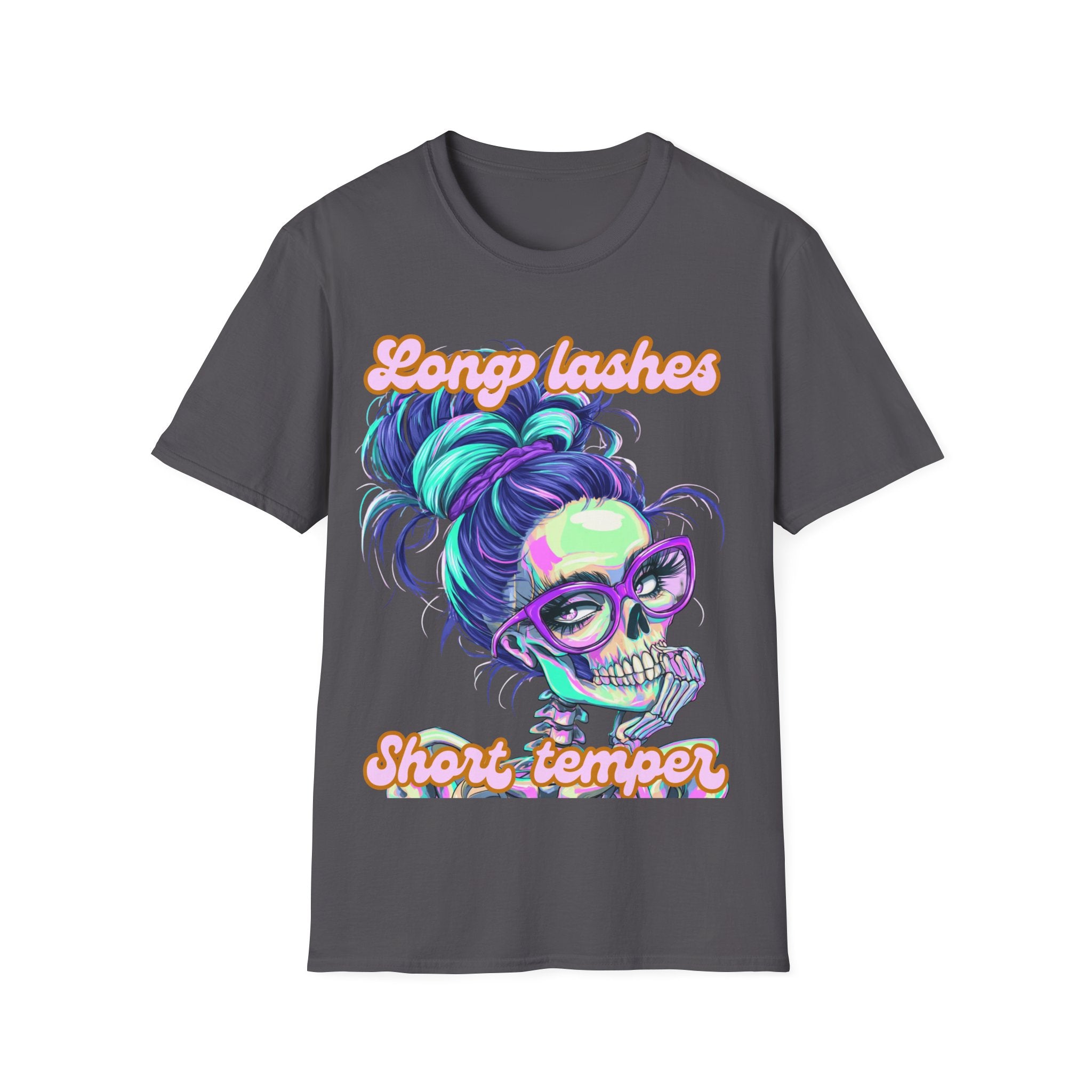 Long Lashes Short Temper Shirt | Funny Makeup T-Shirt | Sassy Beauty Graphic Tee | Lash Lover Gift | Unisex Top