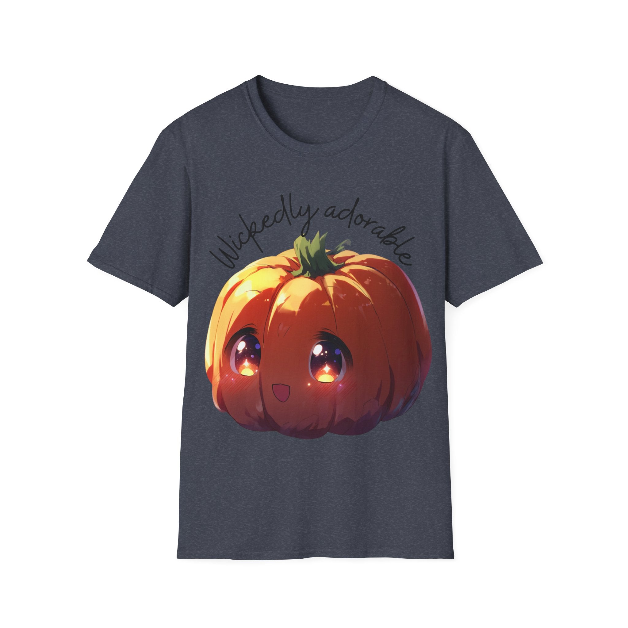Wickedly Adorable Shirt | Cute Halloween T-Shirt | pumpkin head Graphic Tee | Spooky Season Outfit | Fall Party Topv