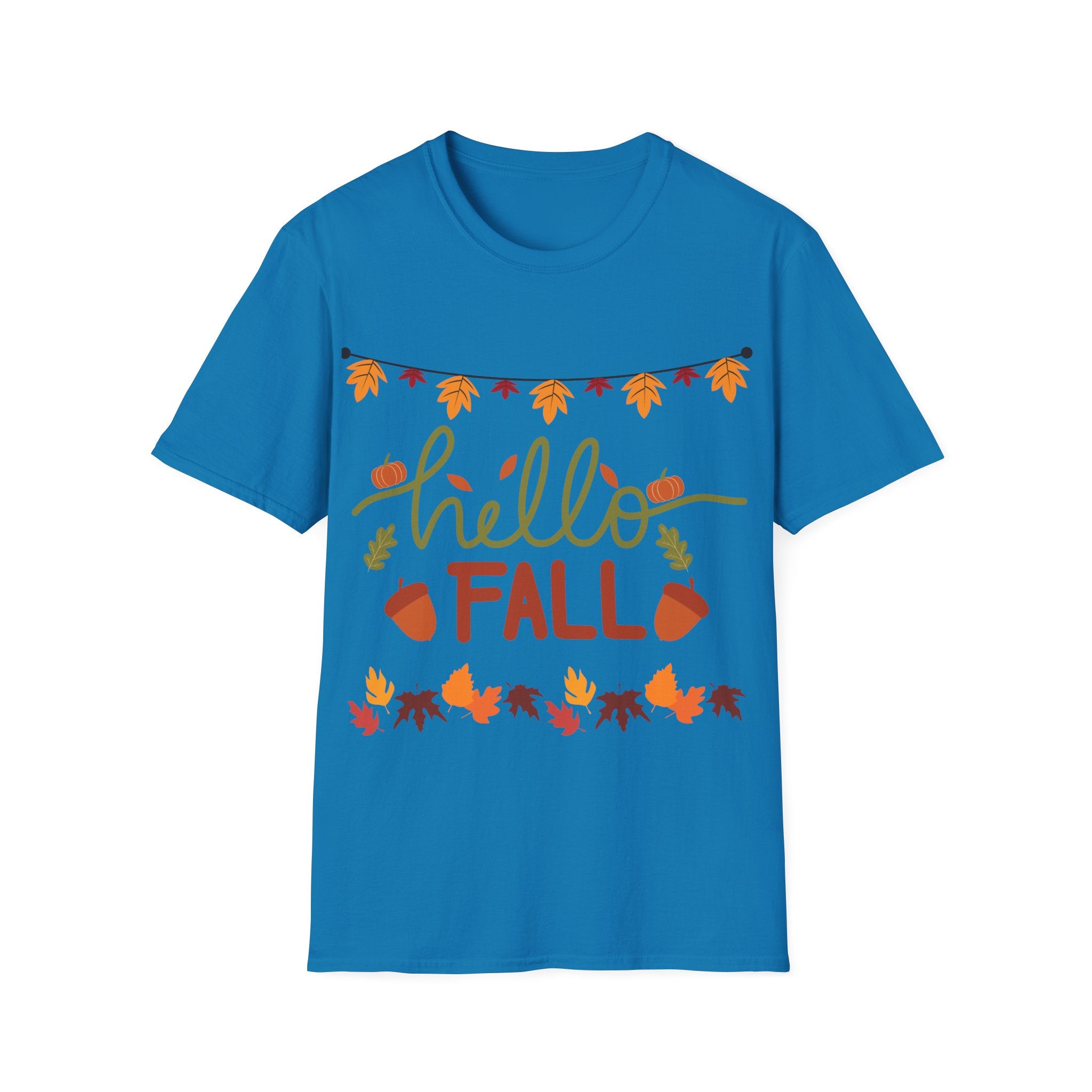 Hello Fall T-Shirt – Cute Autumn Graphic Tee | Cozy Pumpkin Season Unisex Shir