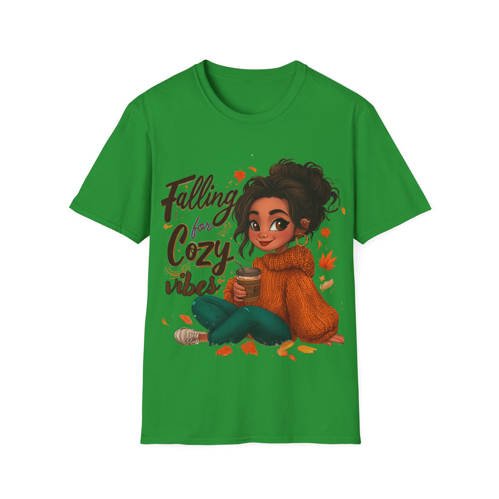 Falling Cozy Vibes Shirt | Cute Fall T-Shirt | Cozy Autumn Graphic Tee | Pumpkin Season Outfit | Unisex Top