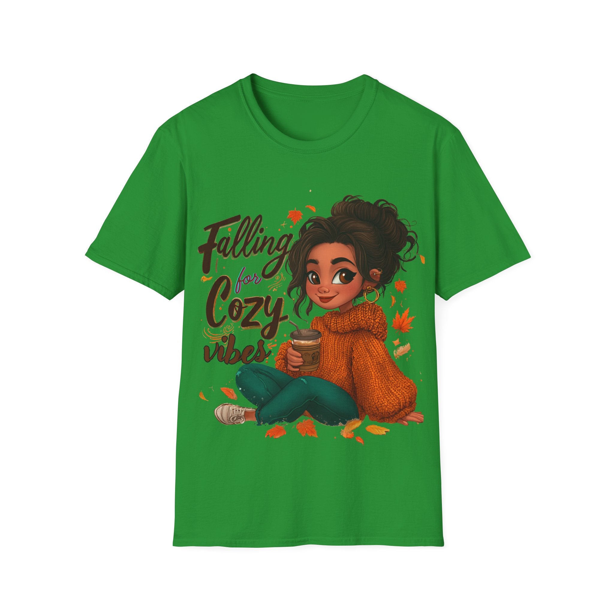 Falling Cozy Vibes Shirt | Cute Fall T-Shirt | Cozy Autumn Graphic Tee | Pumpkin Season Outfit | Unisex Top