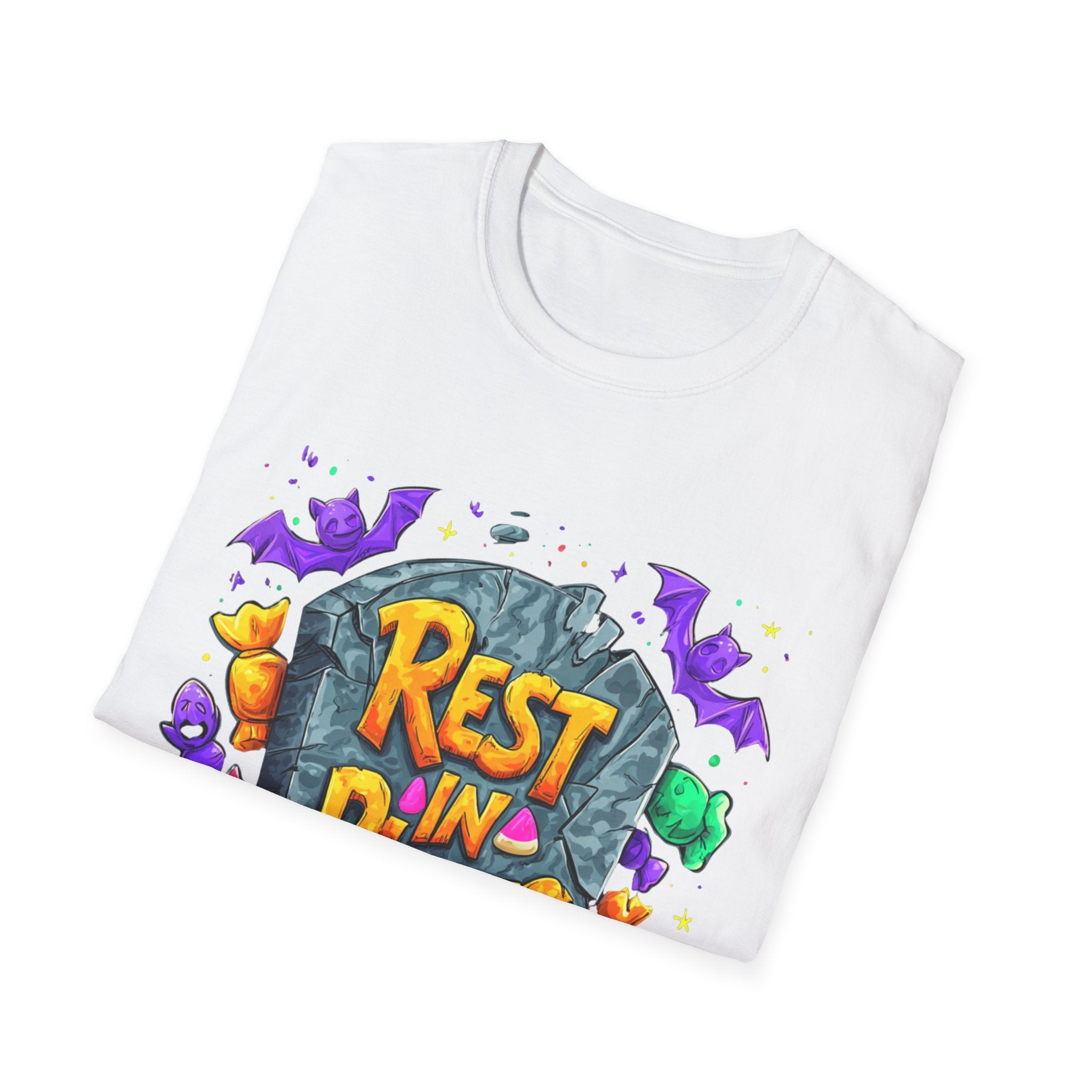 Rest in Pieces T-Shirt – Funny Halloween Graphic Tee | Unisex Cotton Softstyle Shirt