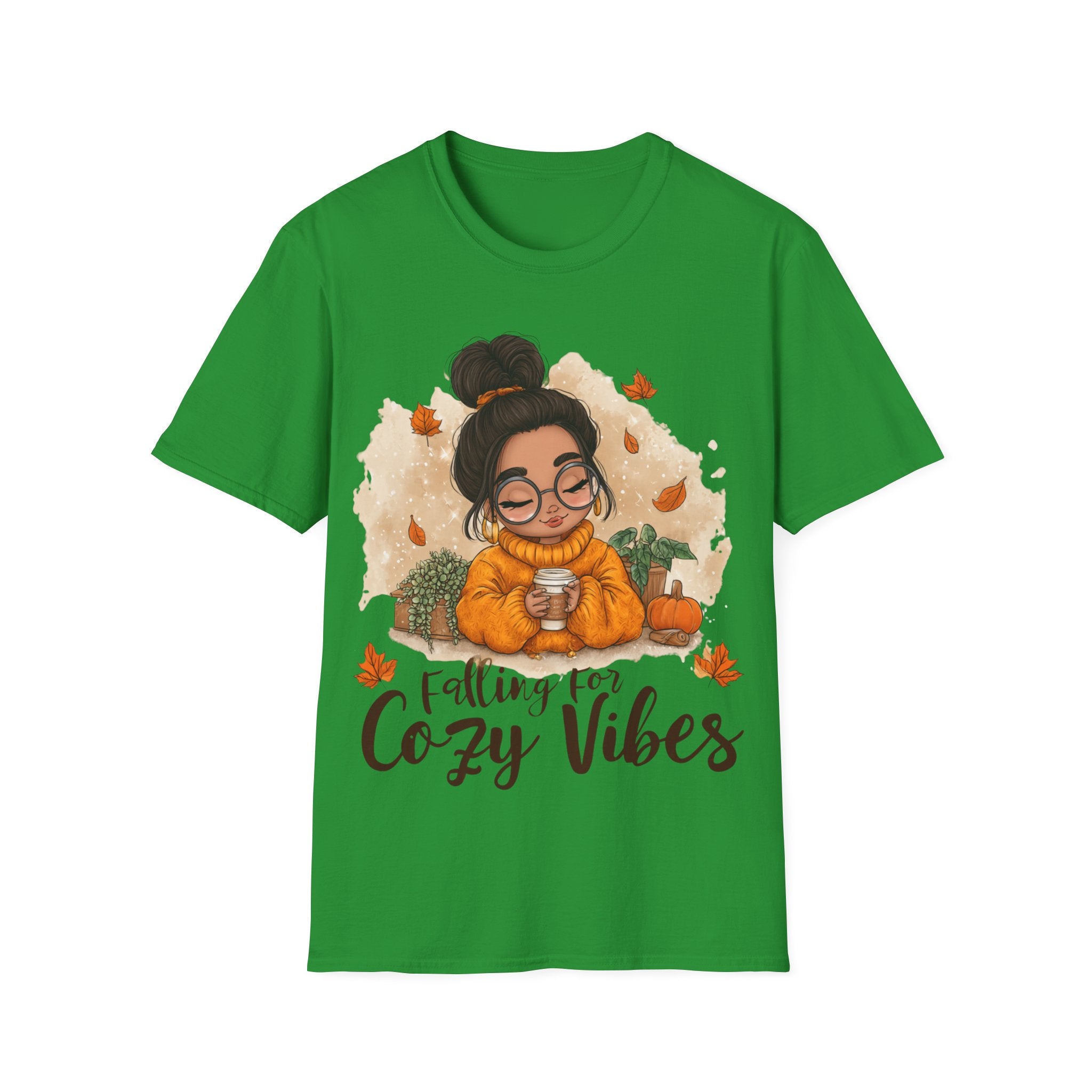Falling Cozy Vibes Shirt | Autumn T-Shirt | Cozy Fall Graphic Tee | Cute Pumpkin Season Outfit | Unisex Top