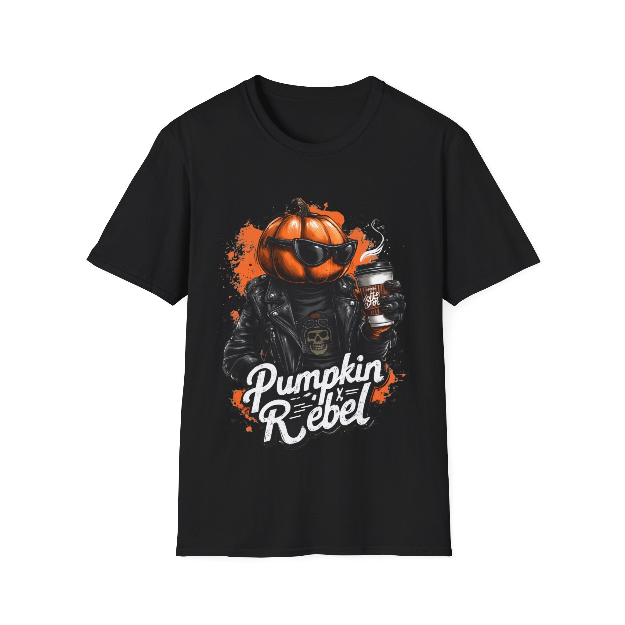 Pumpkin Rebel - Funny Halloween T-Shirt | Positive Spooky Season Graphic Tee - Unisex Softstyle T-Shirt