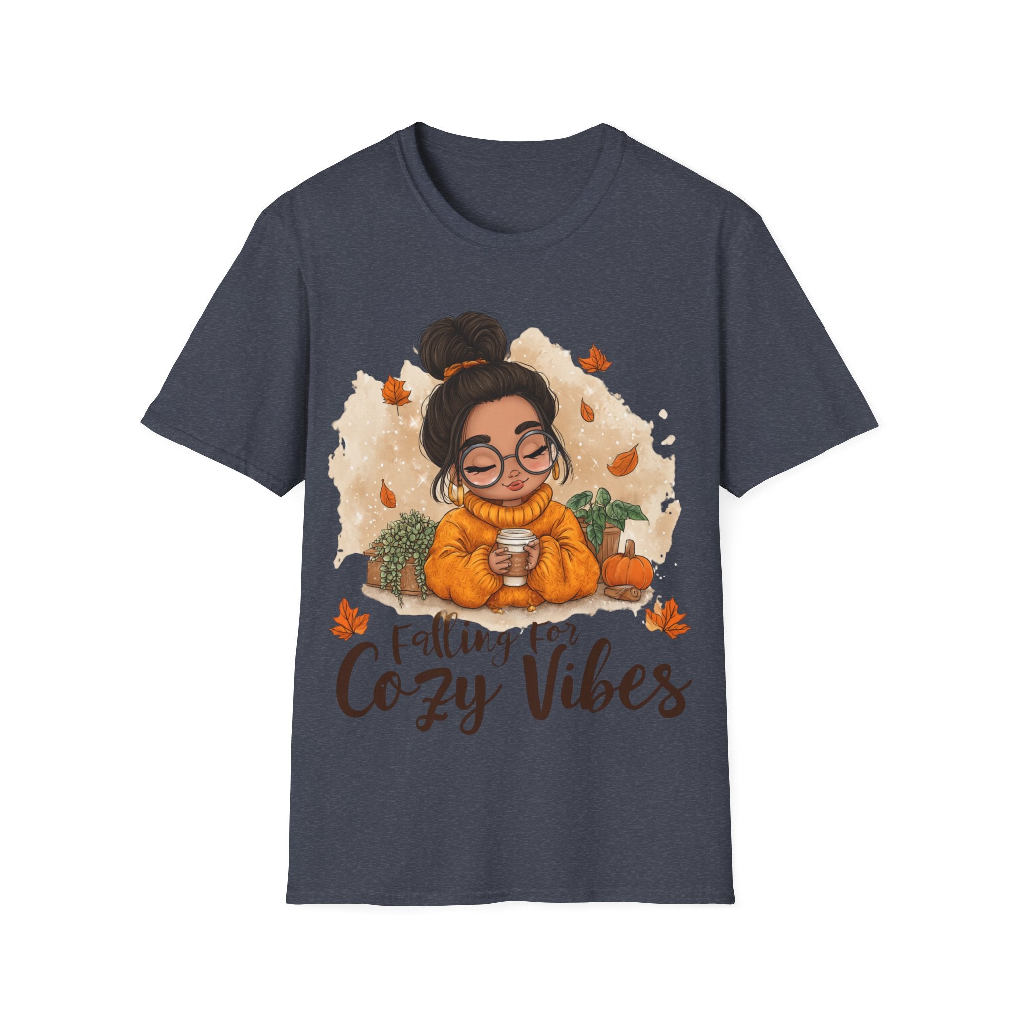Falling Cozy Vibes Shirt | Autumn T-Shirt | Cozy Fall Graphic Tee | Cute Pumpkin Season Outfit | Unisex Top