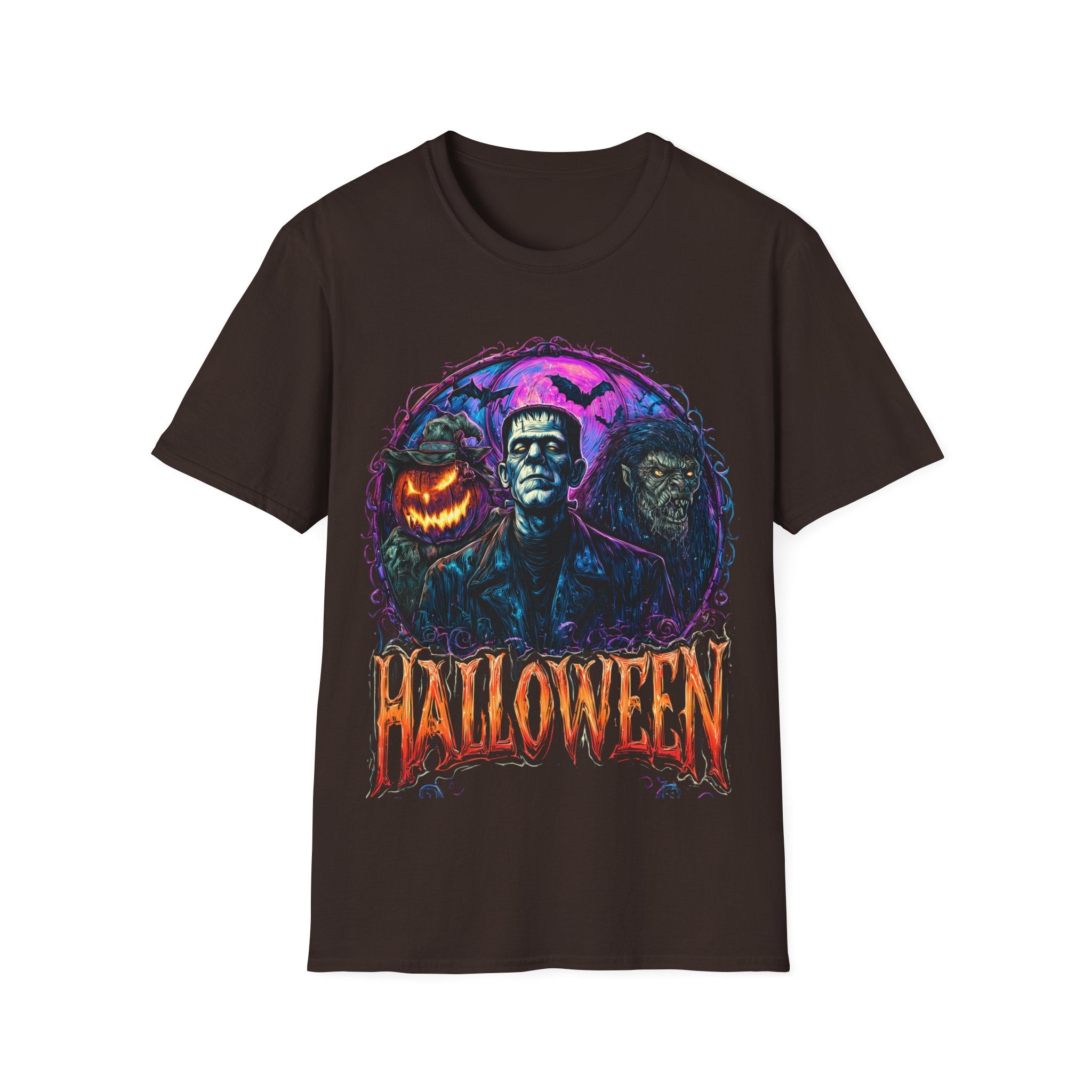Frankenstein Scary Halloween Shirt – Ghosts, Pumpkins & Horror Graphic Tee