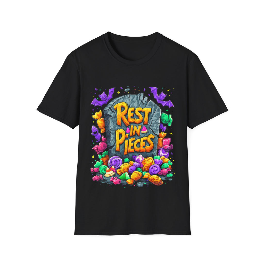 Rest in Pieces T-Shirt – Funny Halloween Graphic Tee | Unisex Cotton Softstyle Shirt