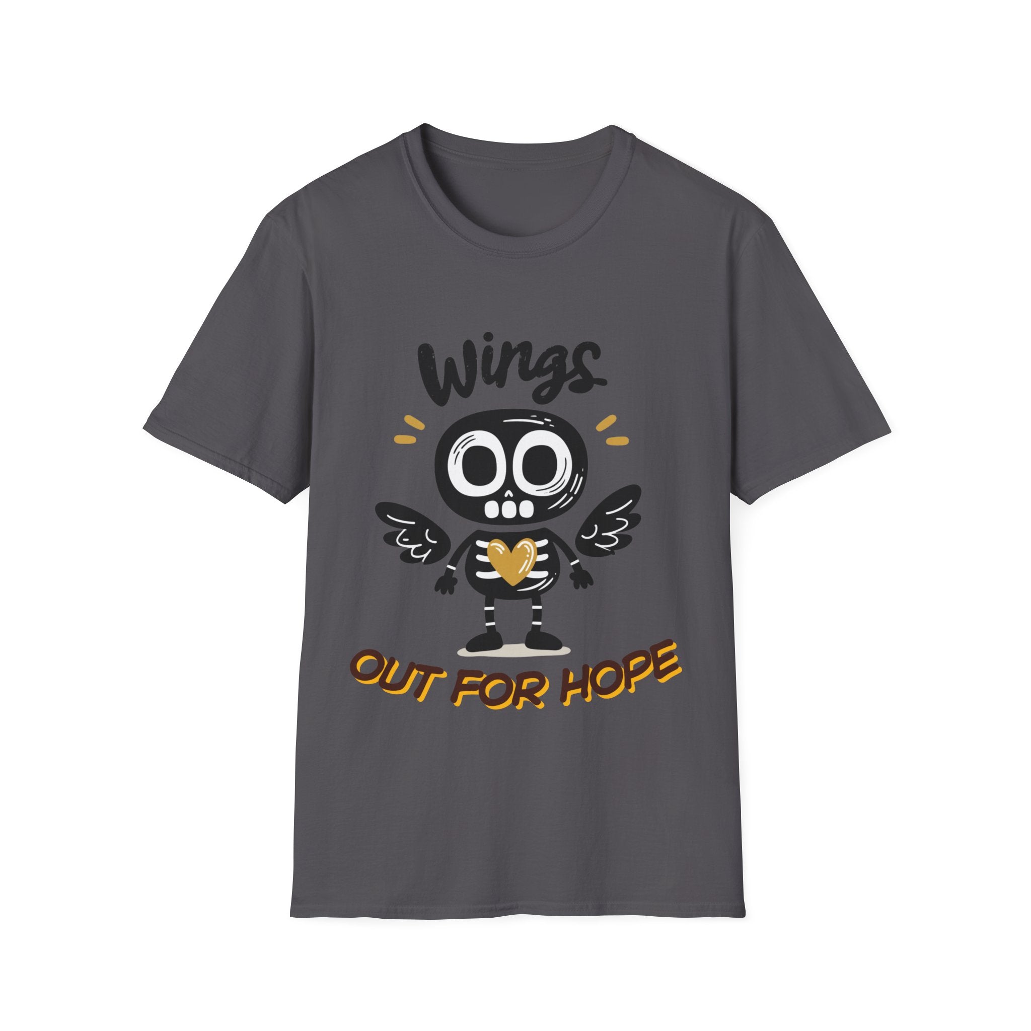 Wing Out for LOVE T-Shirt – Positive Halloween Graphic Tee | Unisex Softstyle Cotton Shirt