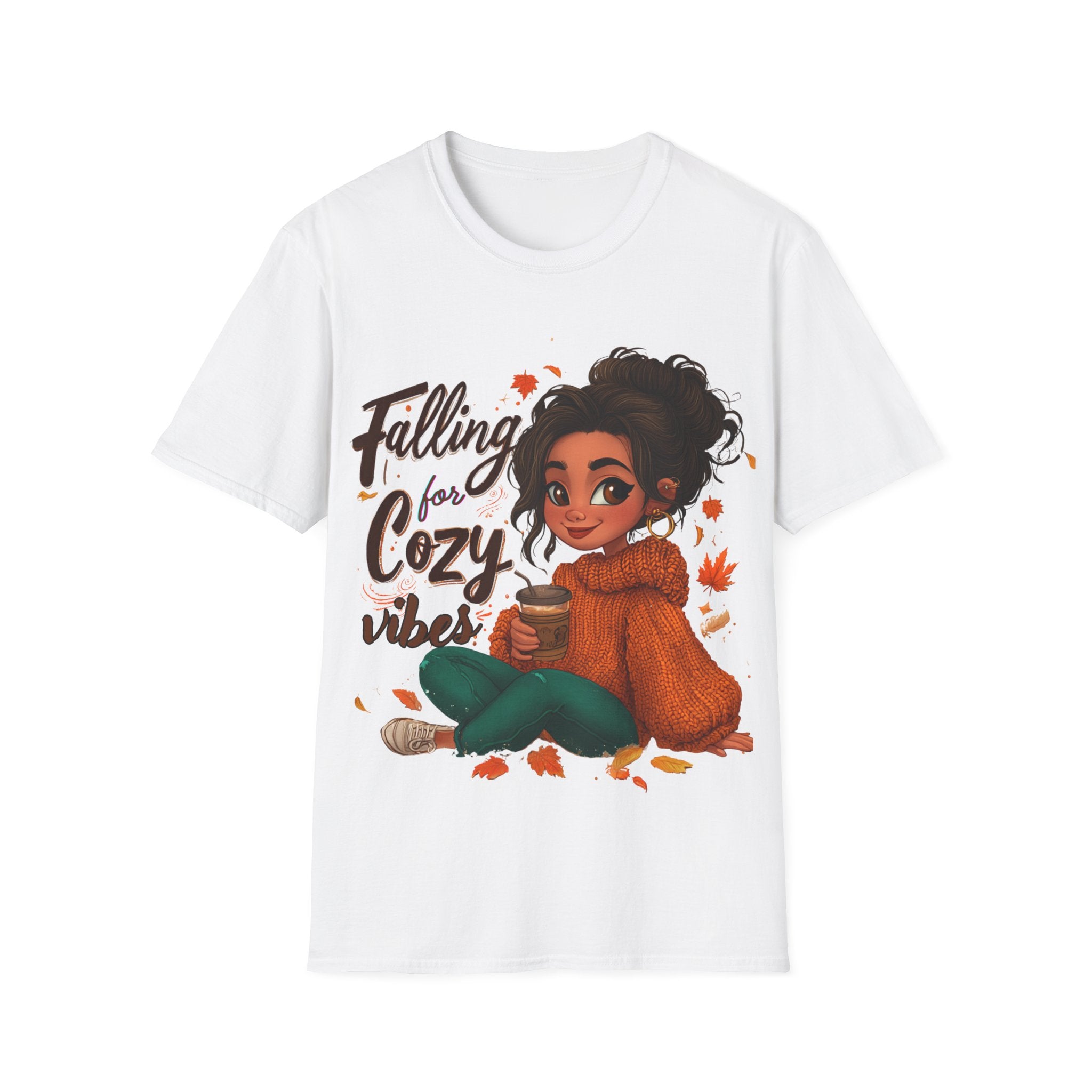 Falling Cozy Vibes Shirt | Cute Fall T-Shirt | Cozy Autumn Graphic Tee | Pumpkin Season Outfit | Unisex Top