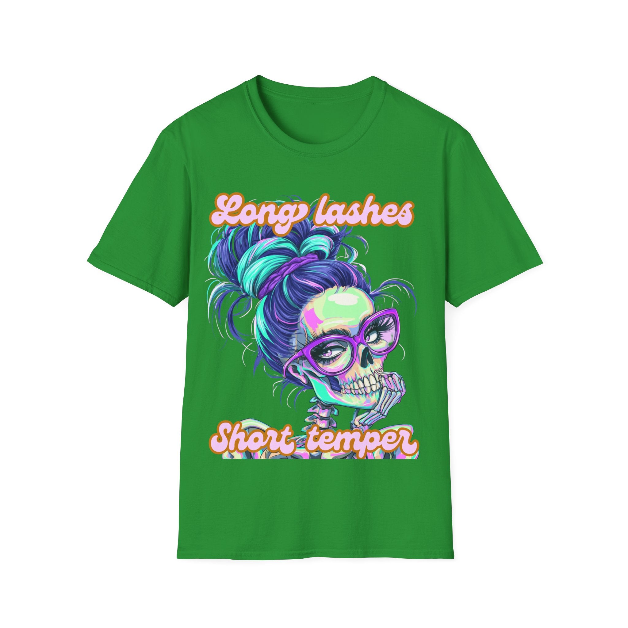 Long Lashes Short Temper Shirt | Funny Makeup T-Shirt | Sassy Beauty Graphic Tee | Lash Lover Gift | Unisex Top